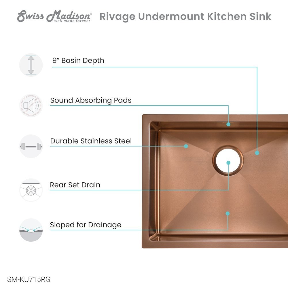 Swiss Madison SM-5-KU715RG Kitchen-Sinks - View #2