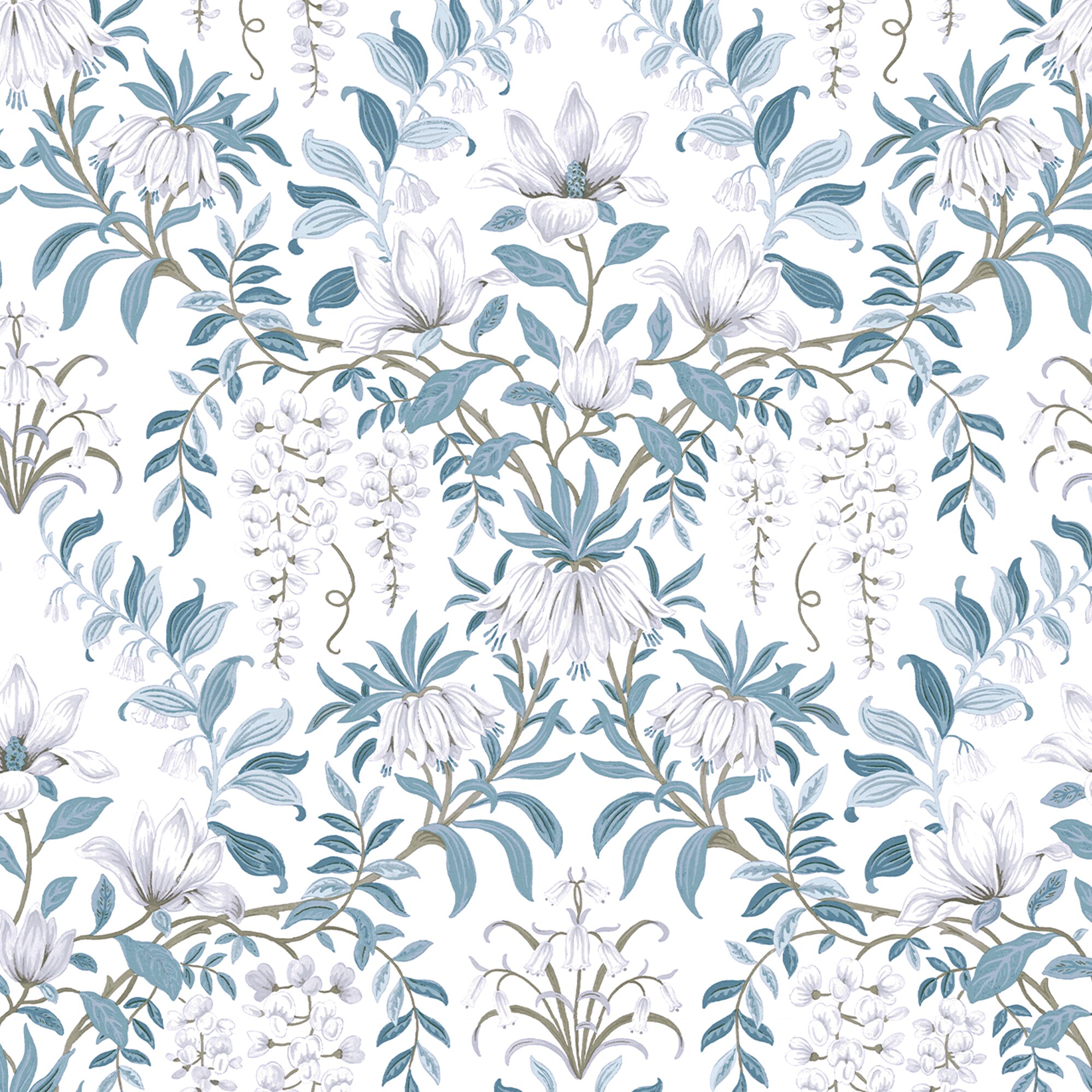 Laura Ashley Timeless Elegance 8 In Off Whiteseaspray Non Woven Floral 56 Sq Ft Unpasted Paste 3765