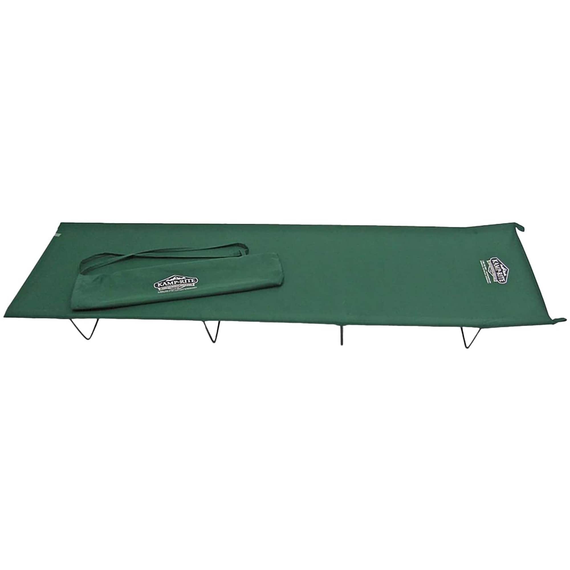 Kamp-Rite 91372 Kamp-rite Economy Cot Quick Setup 1 Person Sleeping Bed with Carry Bag, Green