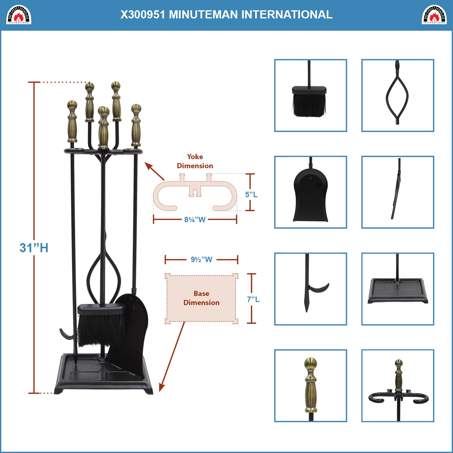 Minuteman International X300951 Fireplace-Tools - View #3