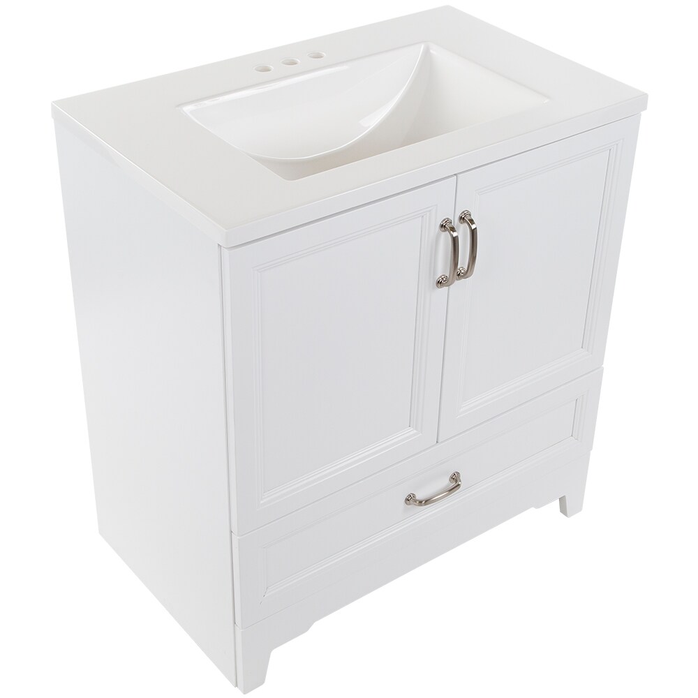 Style Selections 30-in White Undermount Single Sink Bathroom Vanity ...