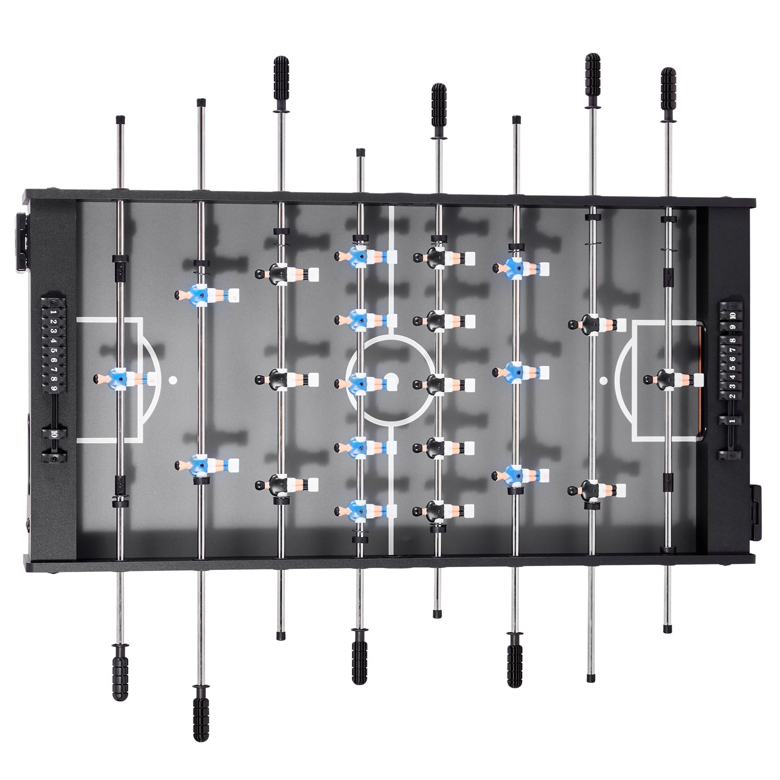 VEVOR Foosball Table  48 inch Standard Size Table  Indoor Full Size Foosball Tables for Home  Family  and Game Room  Durable Soccer Set  Includes 2 Balls  Score Keeper  and 2 Cup Holders