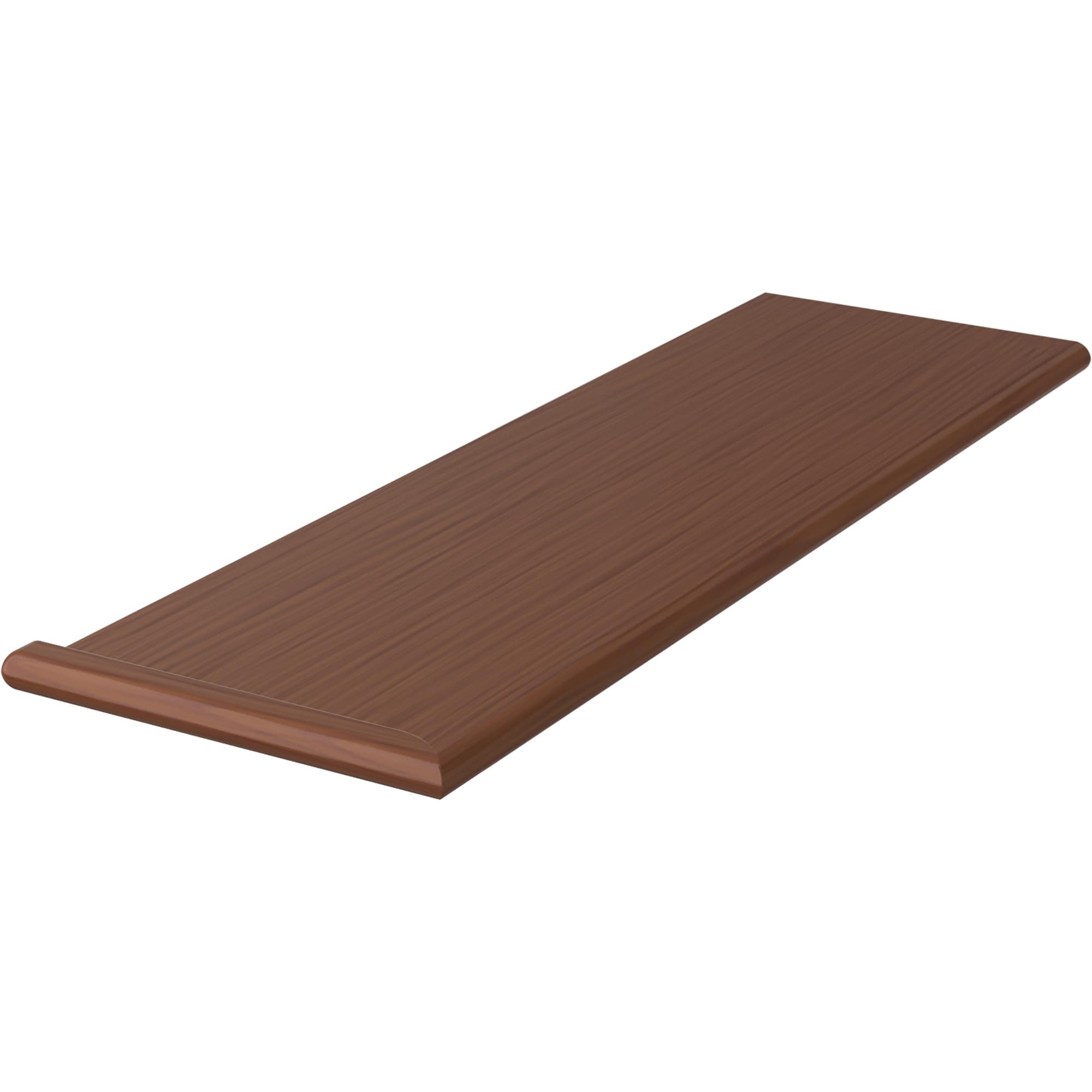 L.J. Smith Stair Systems 807011X36LH-C 36-in x 11.5-in x 1-in Brown Cherry Left return Bullnose Stair Tread
