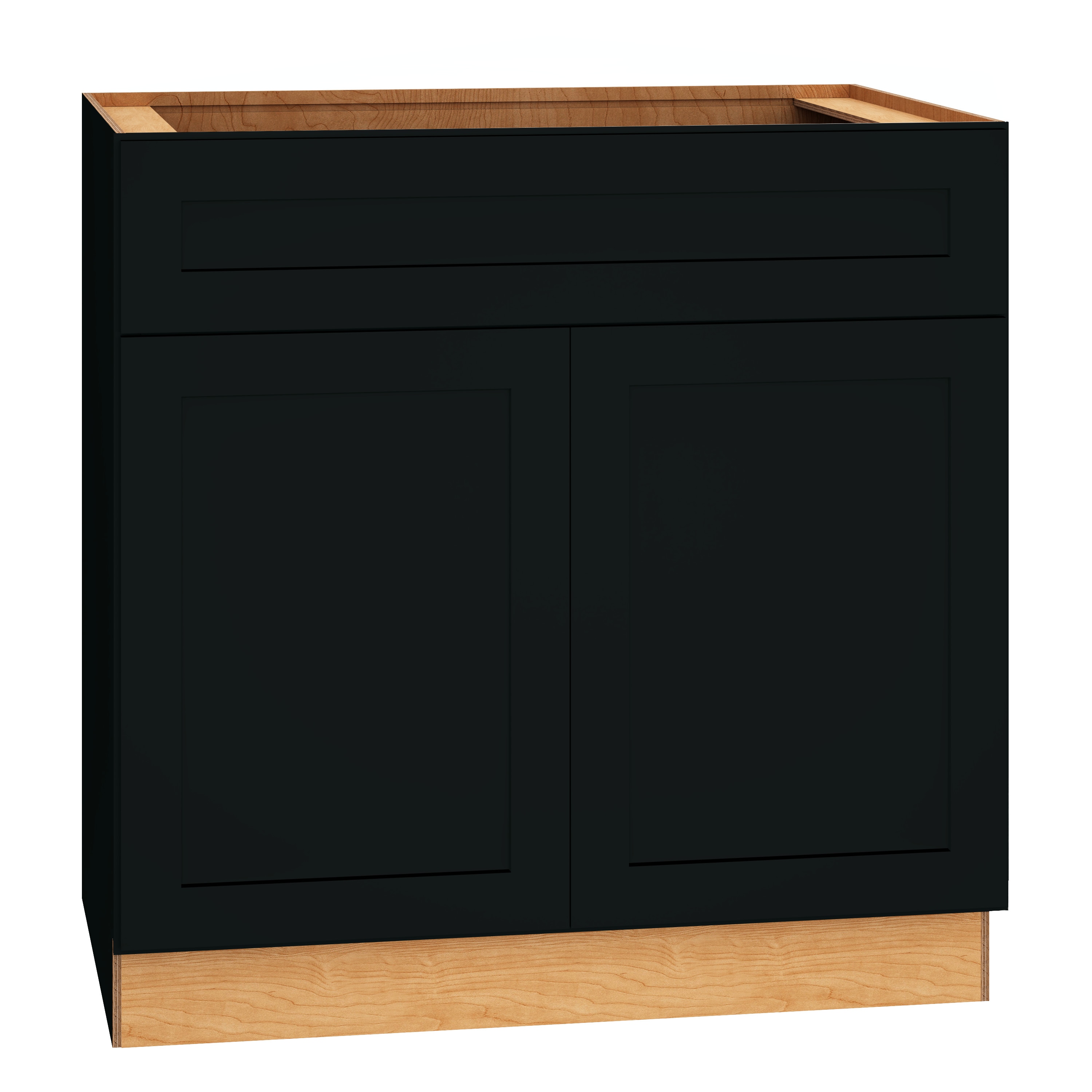 Diamond Express 61I-B36 Jamestown 36-in W x 34.5-in H x 24-in D Black Base Fully assembled Plywood Cabinet (Recessed Panel Shaker)