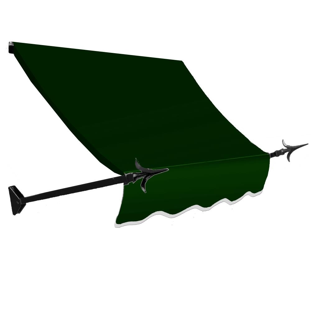 Awntech NO32-5F New Orleans 64.5-in Wide x 24-in Projection x 44-in Height Fabric Forest Green Solid Fixed Window/Door Awning