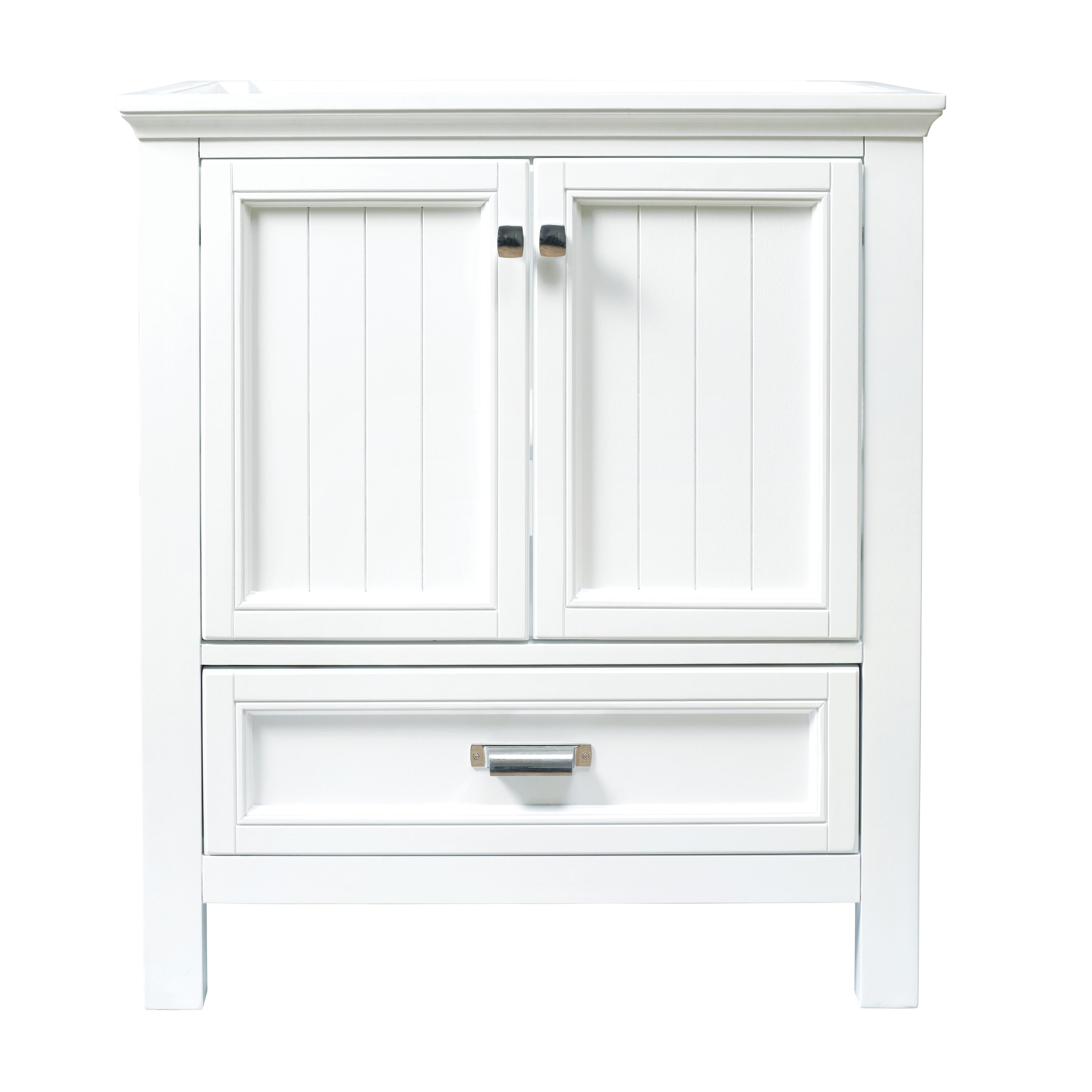 CRAFT + MAIN 30-in White Bathroom Vanity Base Cabinet without Top in ...