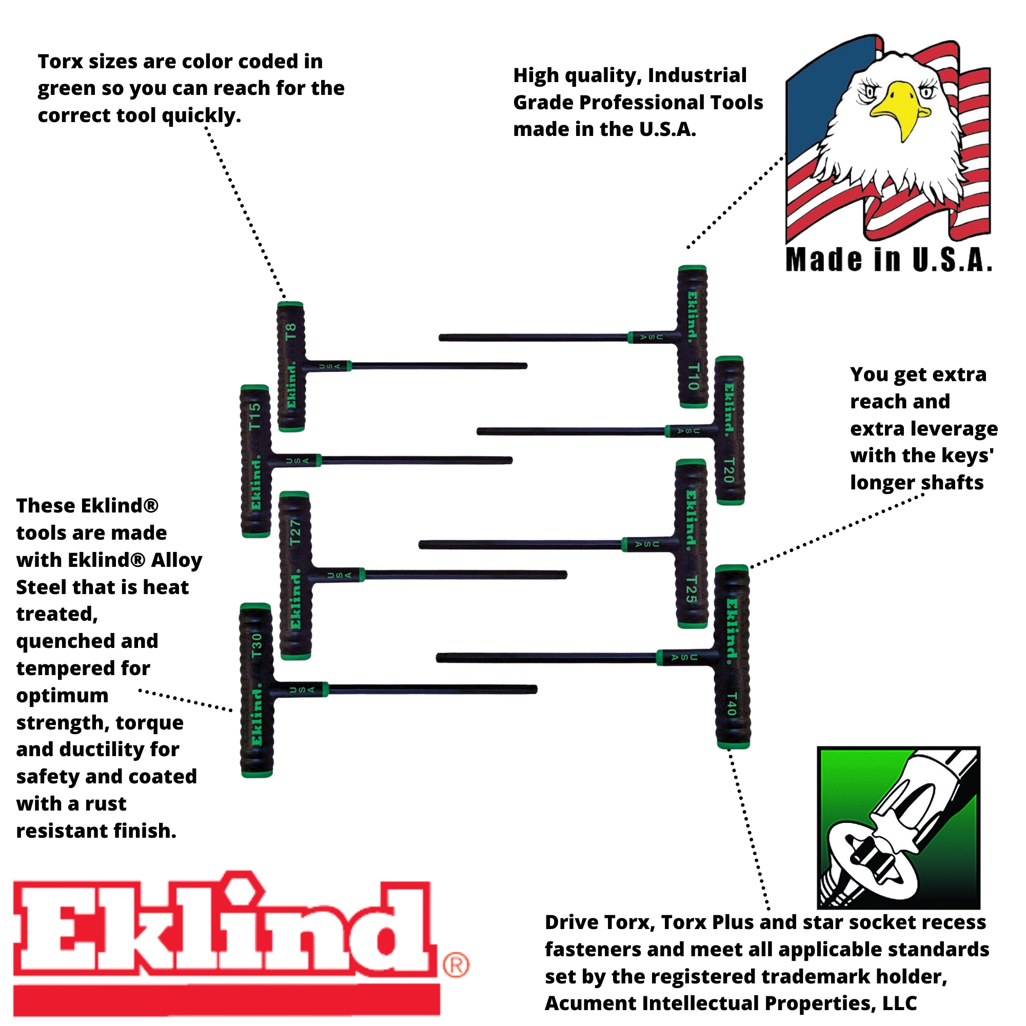 Eklind 68688 Hex-Torx-Key - View #2