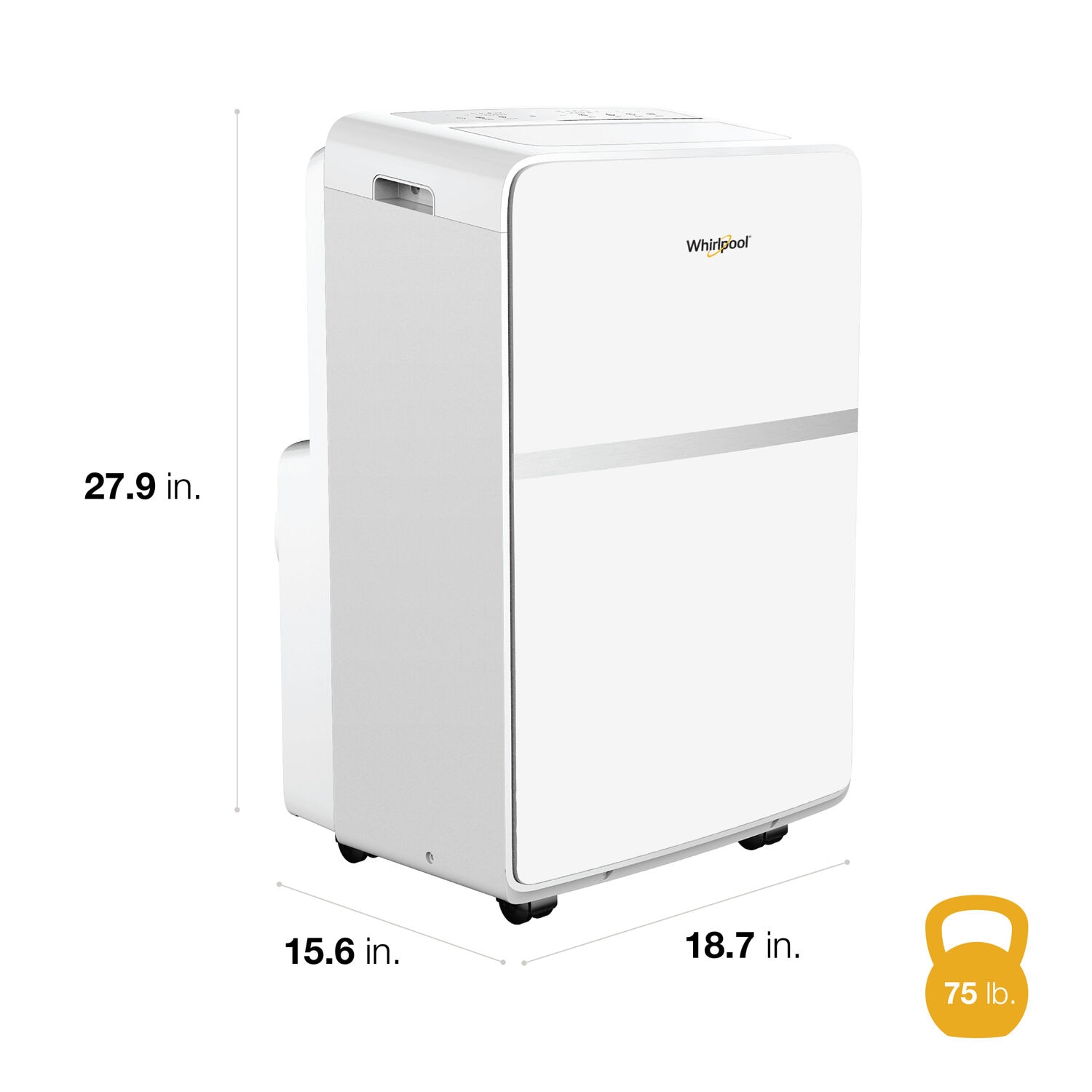 Whirlpool 8000-BTU DOE (115-Volt) White Vented Portable Air Conditioner with Remote Cools 350-sq ft WHAP131BWC Sansujyuku sansujyuku.com