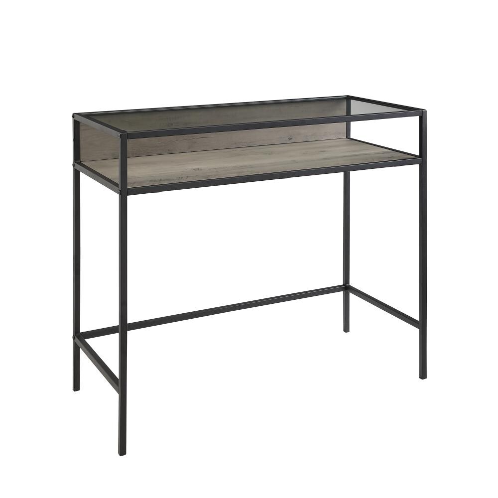 Walker Edison LWM35JERGW 35-in Gray Computer Desk