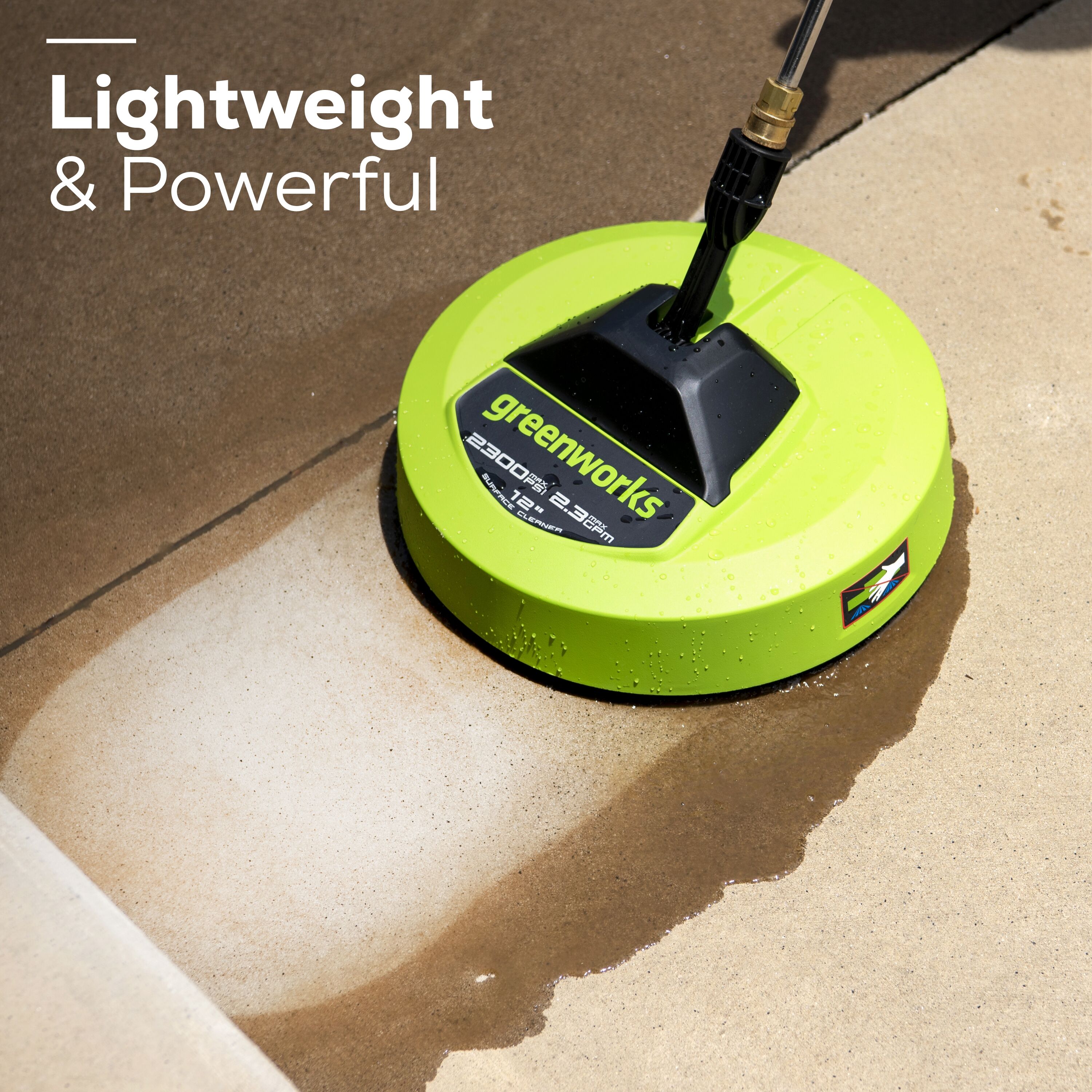 Greenworks 2000 Max PSI @ 1.2 GPM (13 Amp) Electric Pressure Washer GPW2003  + Greenworks Surface Cleaner Universal Pressure Washer Attachment 30012 +