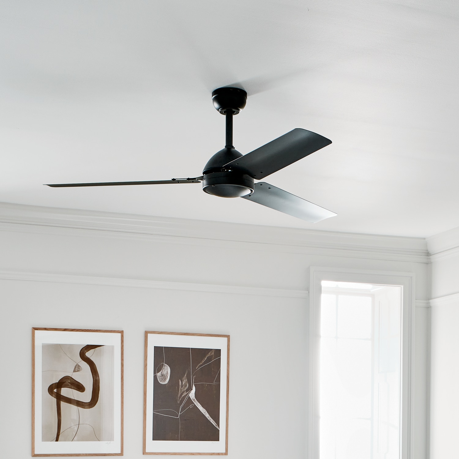 Kichler Todo 56-in Satin Black Indoor Ceiling Fan and Wall-mounted with ...