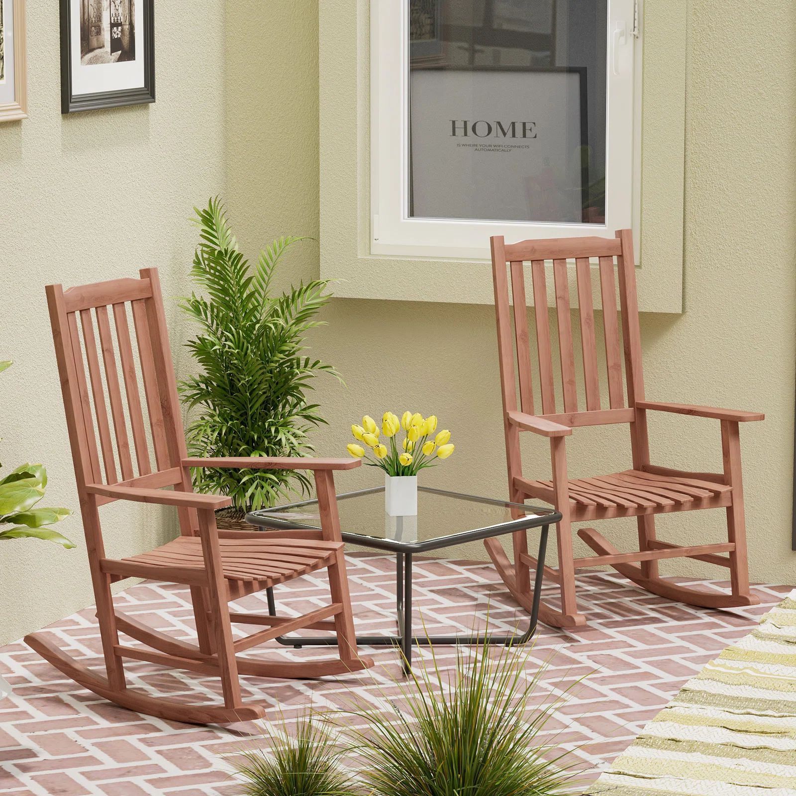 Vineego LS-LCWC23-0310-BN Patio-Chairs - View #2
