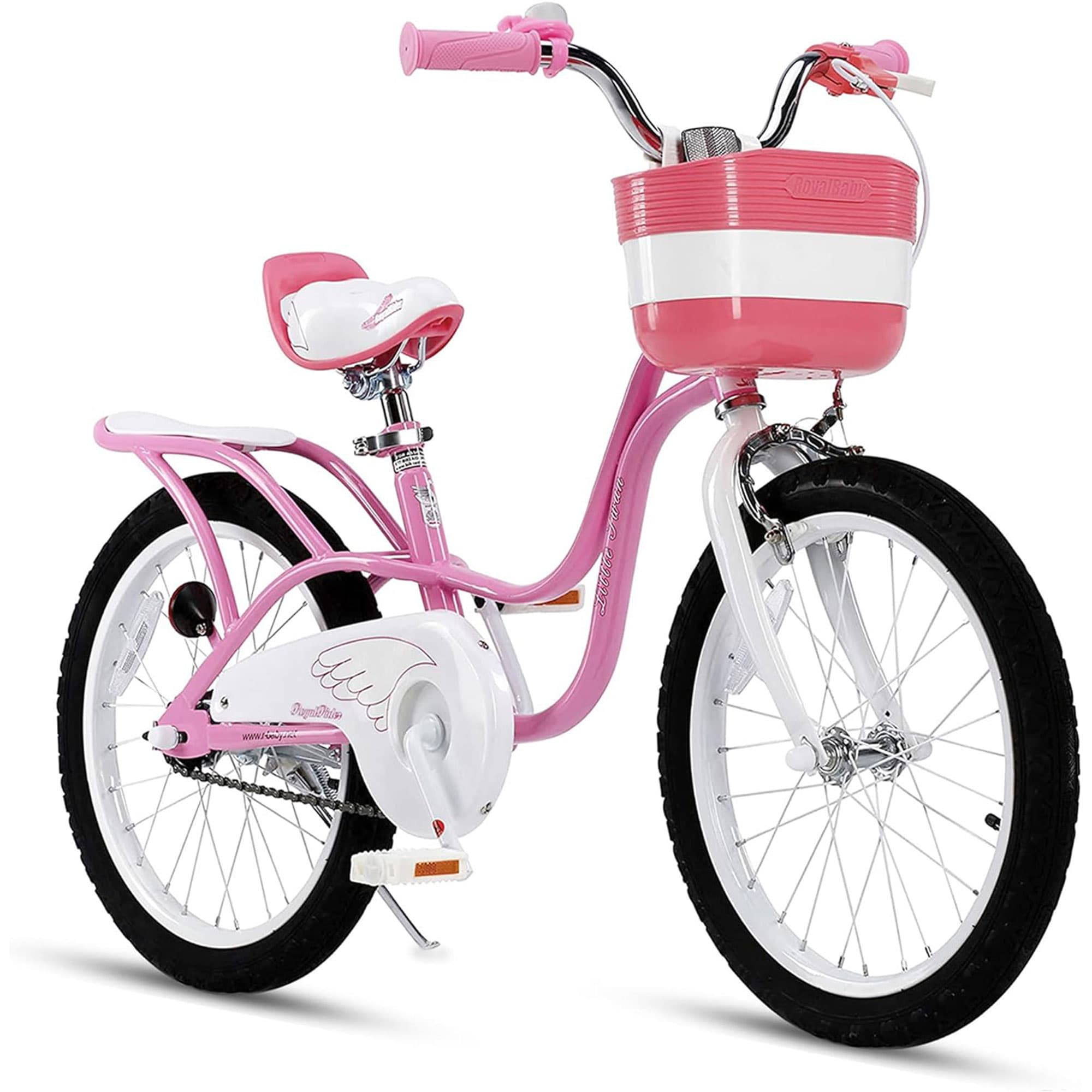 Royal Baby RoyalBaby Princess Girl Kids Outdoor Bicycle 18 Inch with Kickstand Swan/Pink