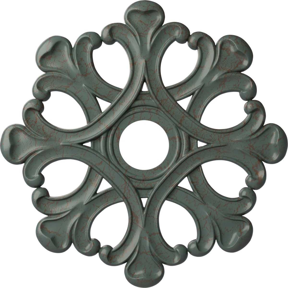 Ekena Millwork CM20ANCBC Angel 20.875-in W x 20.875-in L Painted Cloud Burst Crackle Polyurethane Whole Ceiling Medallion