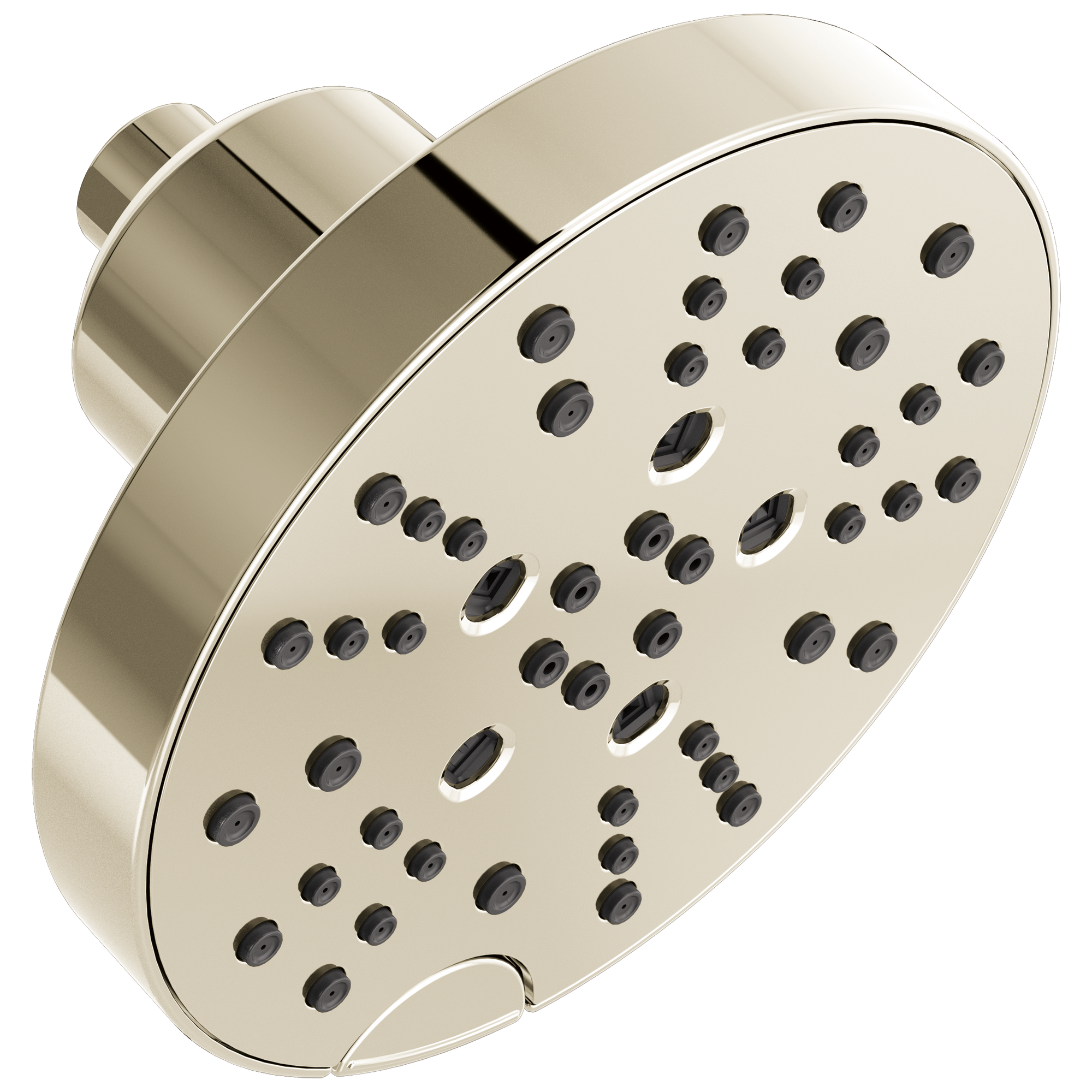 Delta 52668-PN-PR Universal Showering Components 5.0 -Spray Lumicoat Polished Nickel 6-in Round Fixed High Pressure Rain Shower Head 1.75 GPM