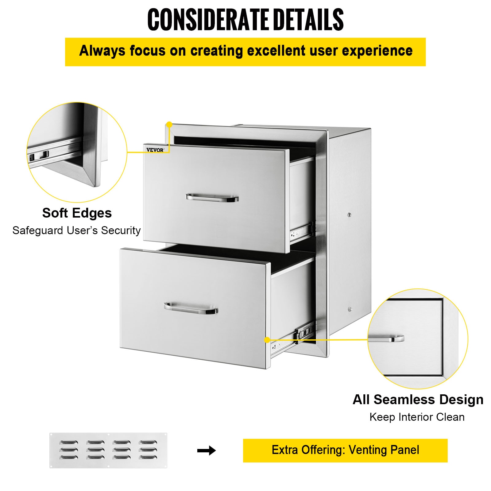 VEVOR 14.38X14YC2CBXGCTV0 Builtin-Grill-Cabinet-Parts - View #6