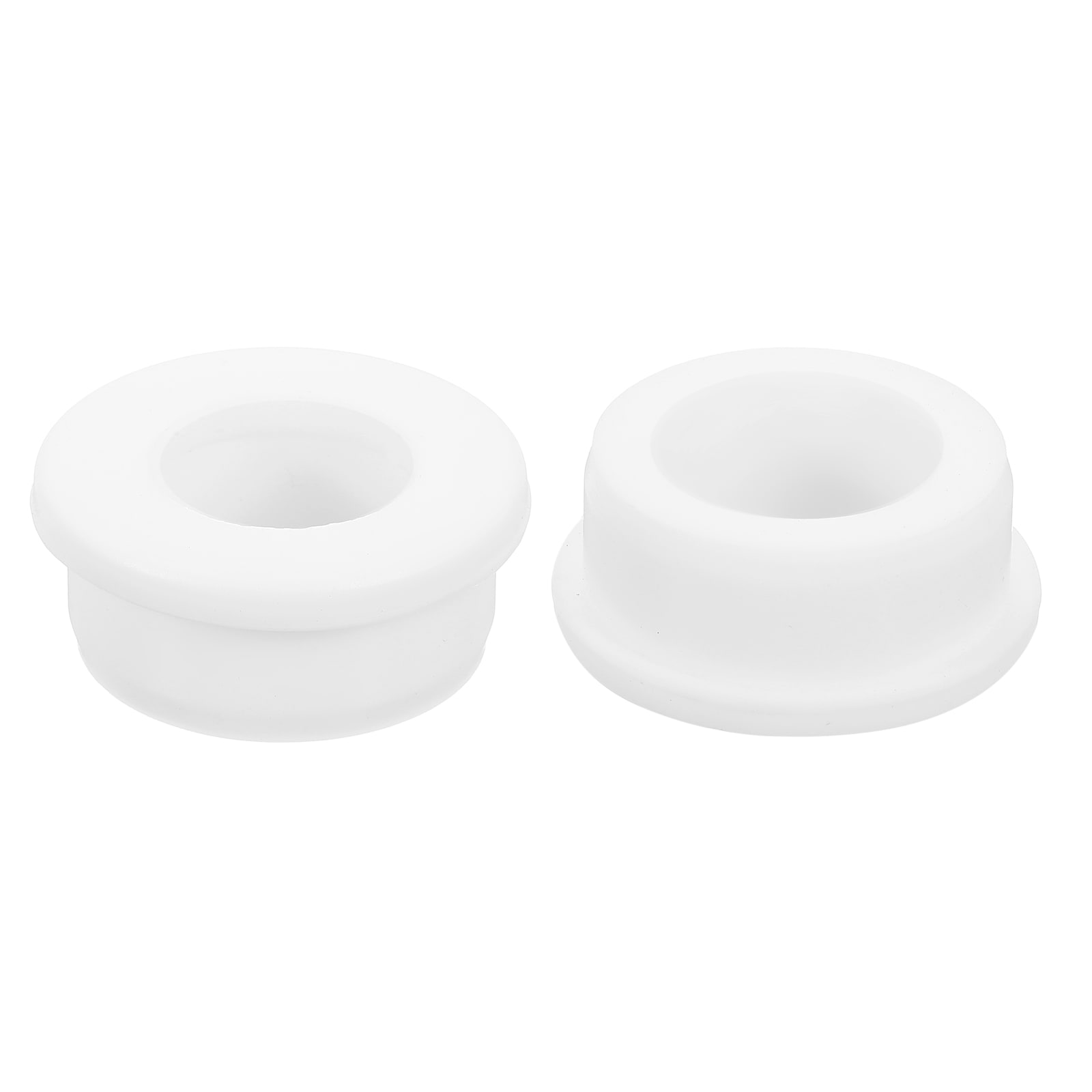 Unique Bargains 2pcs Rubber Grommets 1-1/4 Inch(32mm) Drill Hole 7/8 Inch(22mm) ID Hole Top Hat Grommet White Silicone Rubber Hole Plug Gasket for Wiring Automotive #S26030600UX4303