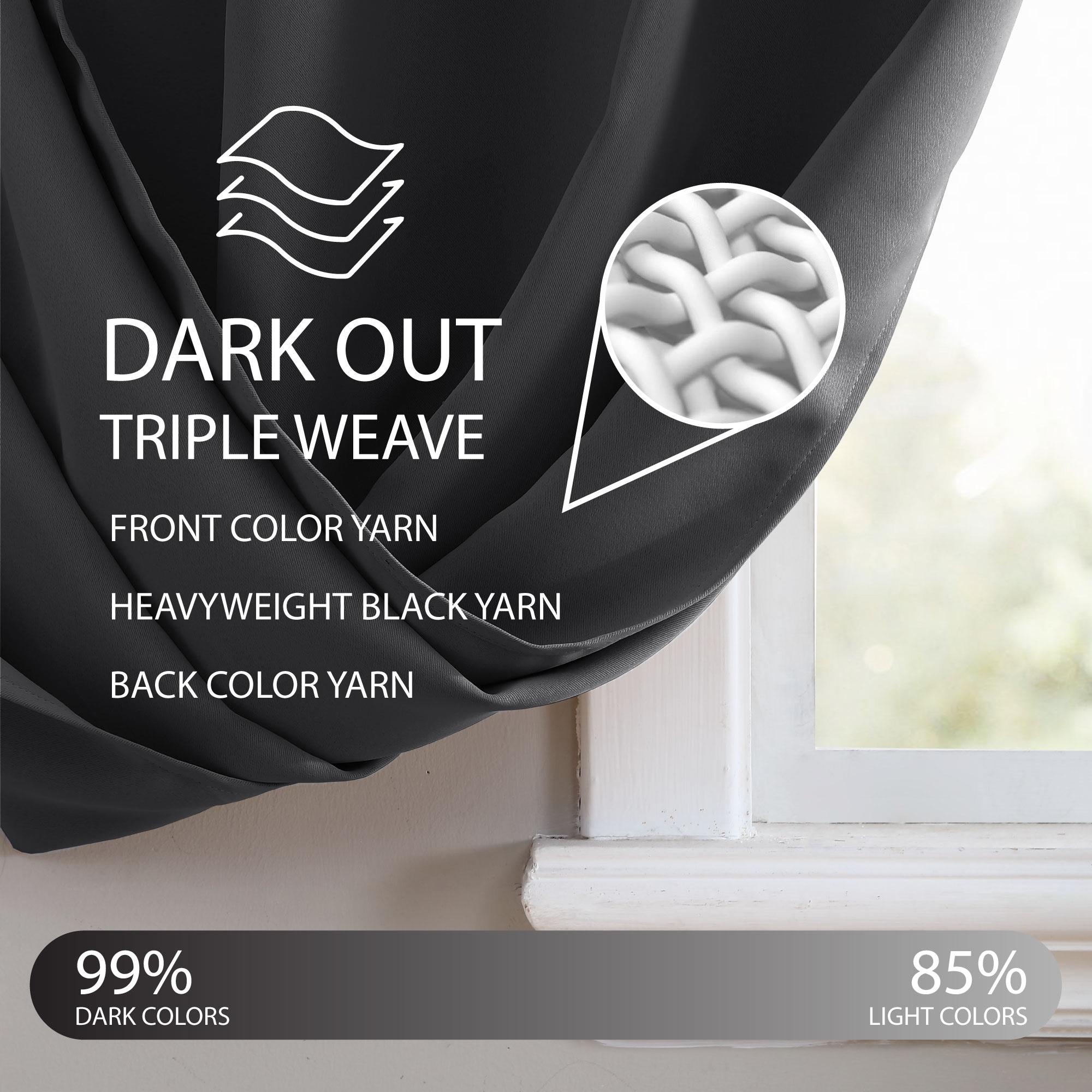 Swift Home 108883-BLA-63 curtains - View #2