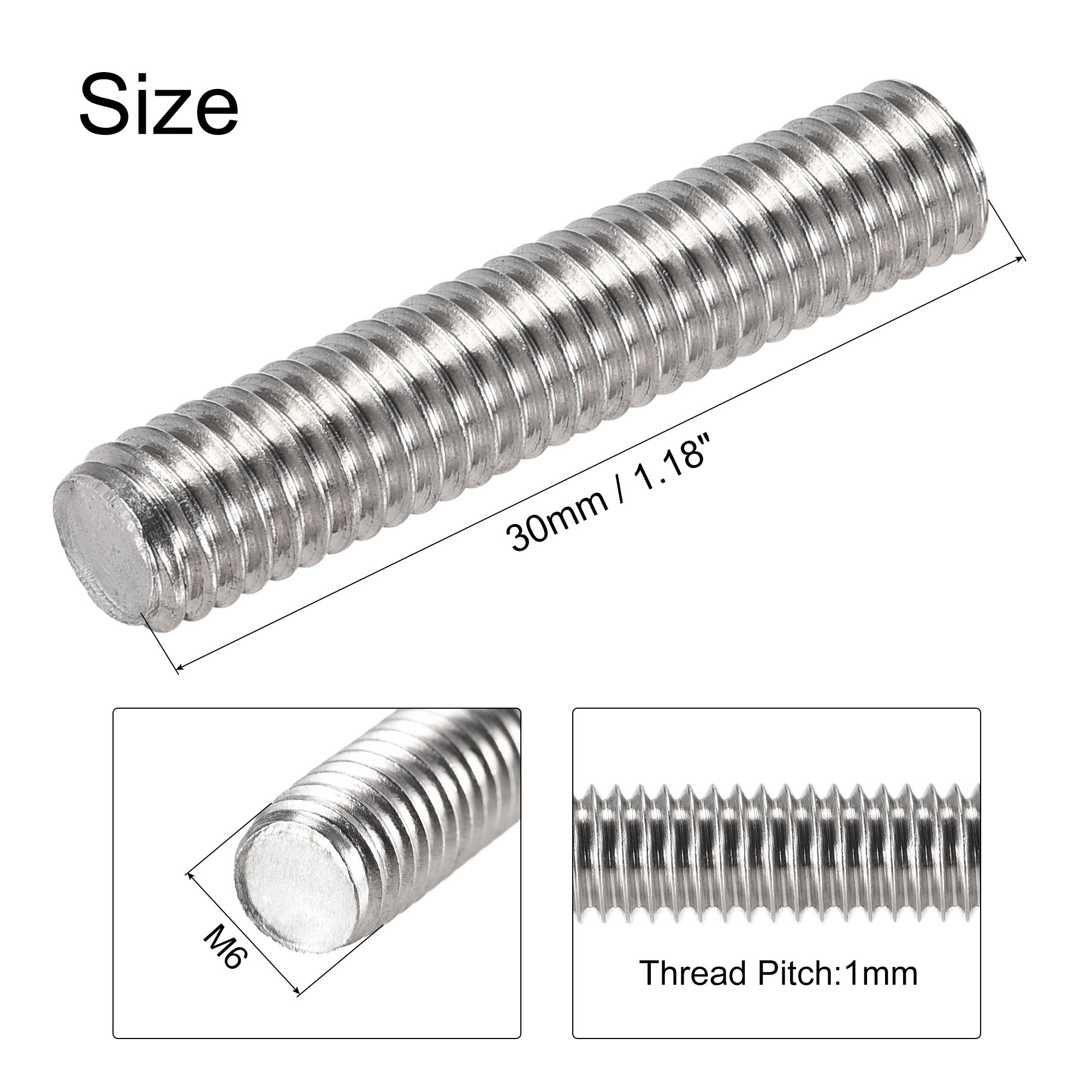 Unique Bargains S26032400UX2783 Threaded-Rod - View #3