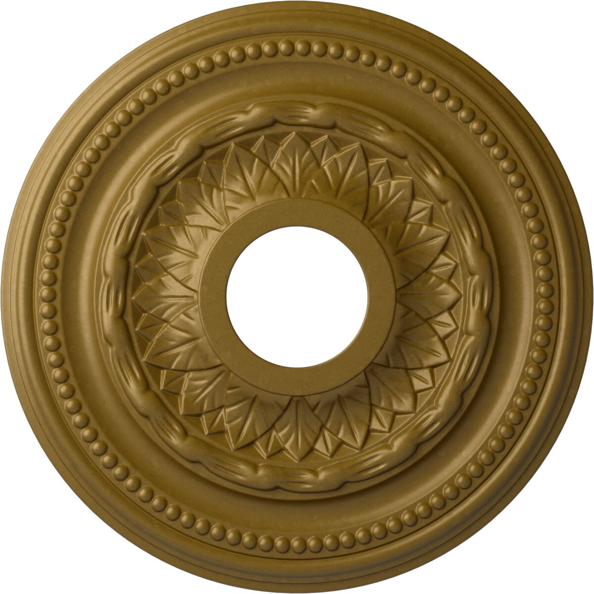 Ekena Millwork CM15GAGLS Galway 15.75-in W x 15.75-in L Painted Gold Polyurethane Whole Ceiling Medallion