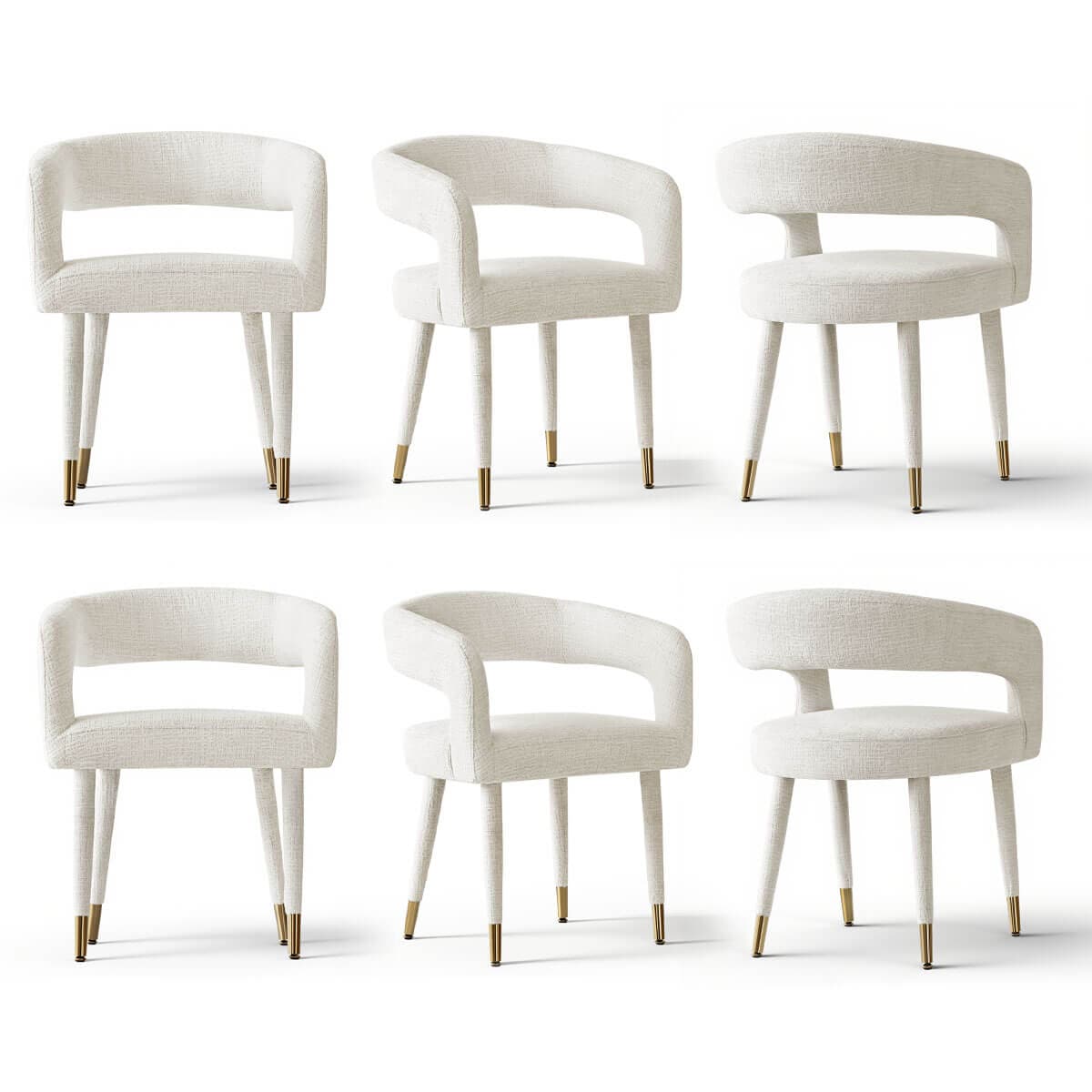 Maison Boucle ANNA-CHAIR-BEIGE-6 Dining-Chairs - View #2