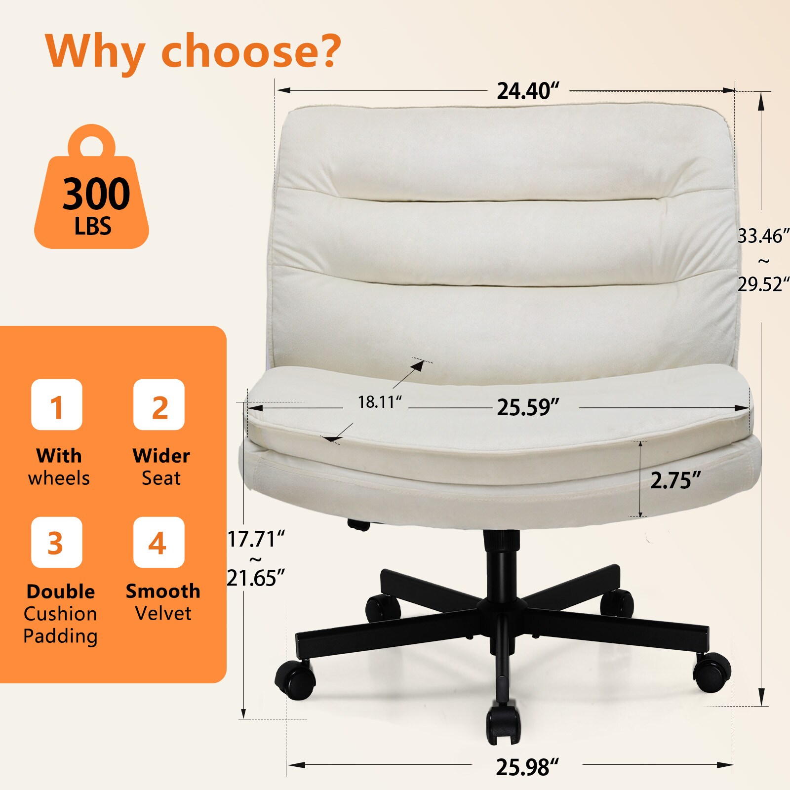 GTPLAYER LOWE'S-CH310-BG-VE Office-Chairs - View #2