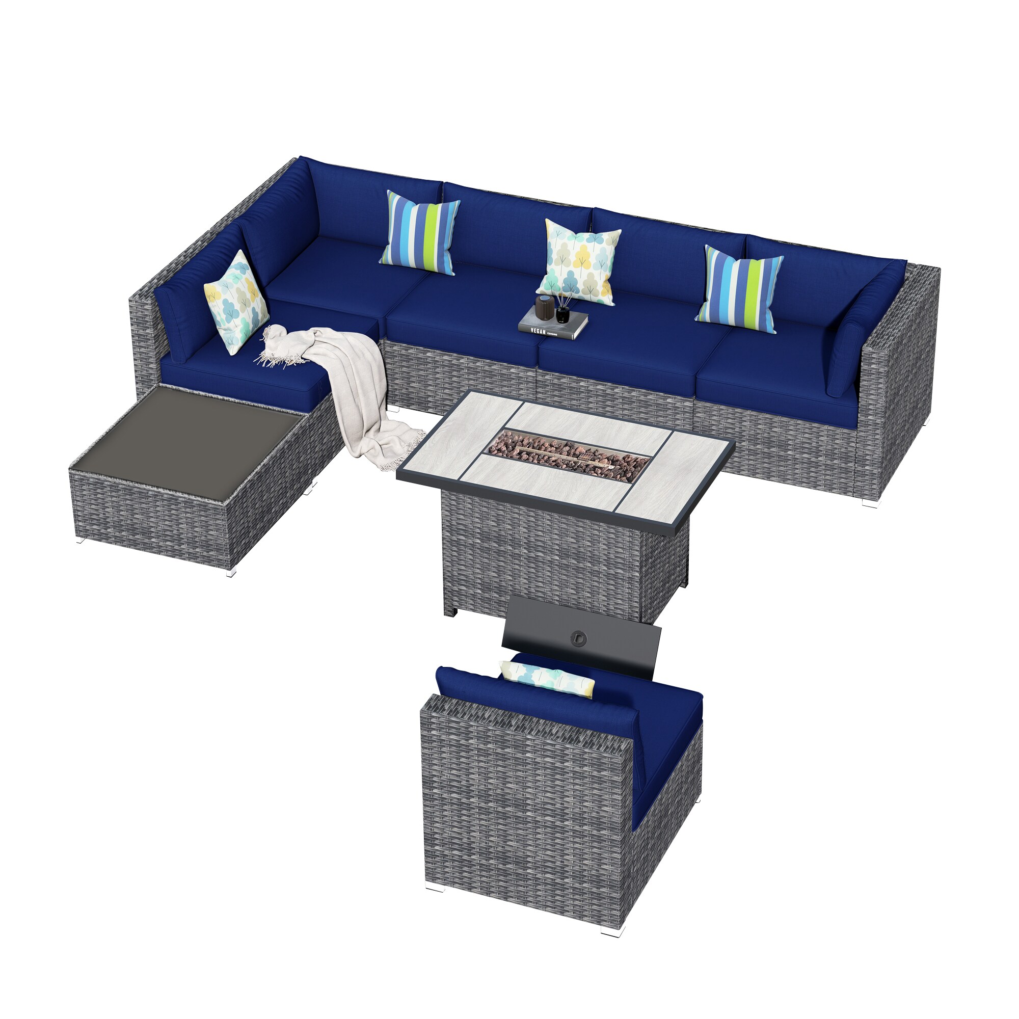 Pouuin SRFPHOP7-7-BOX3 Patio-Conversation-Sets - View #9