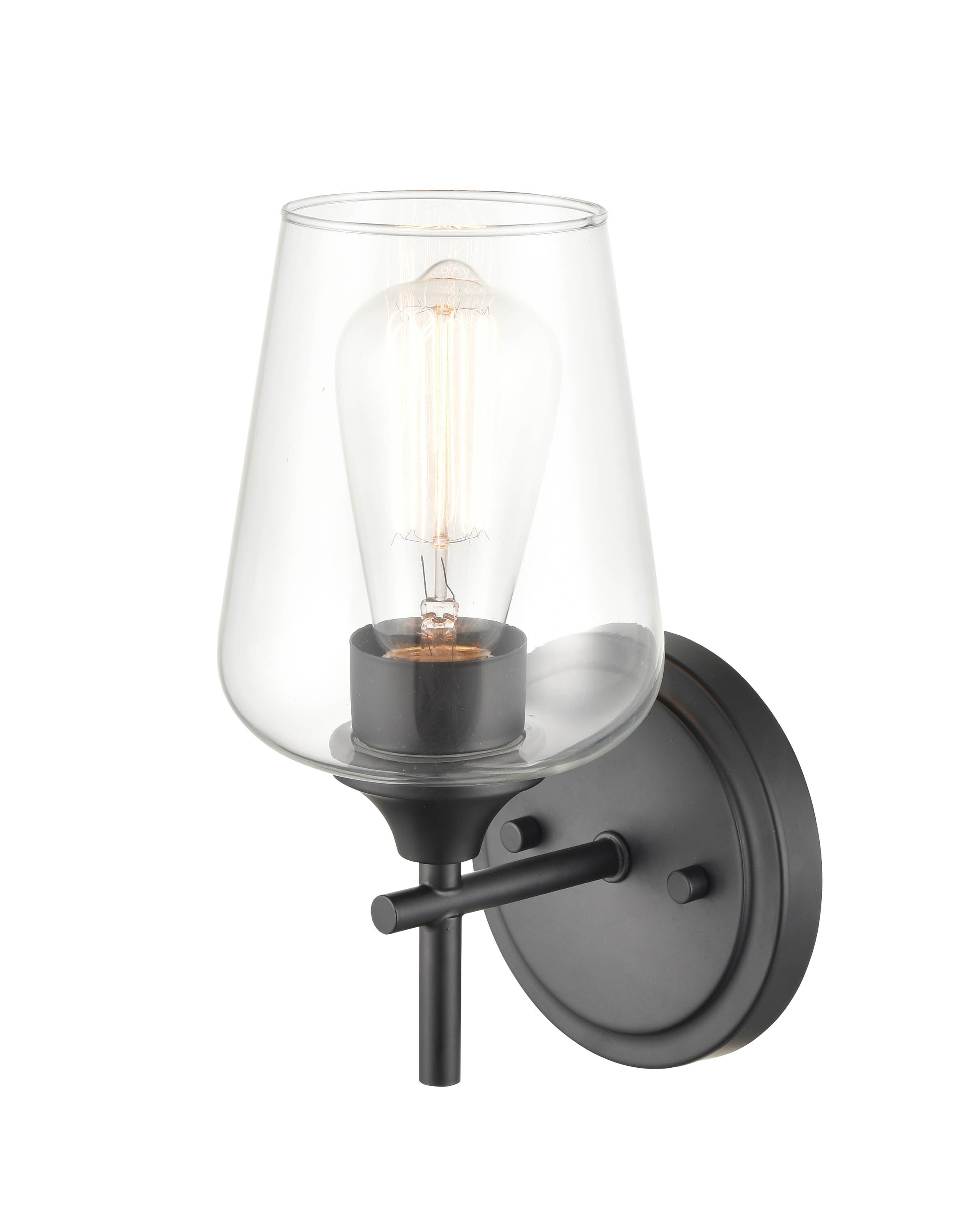 Millennium Lighting 9701-MB Ashford 5-in W 1 -Light Matte Black Transitional Wall Sconce