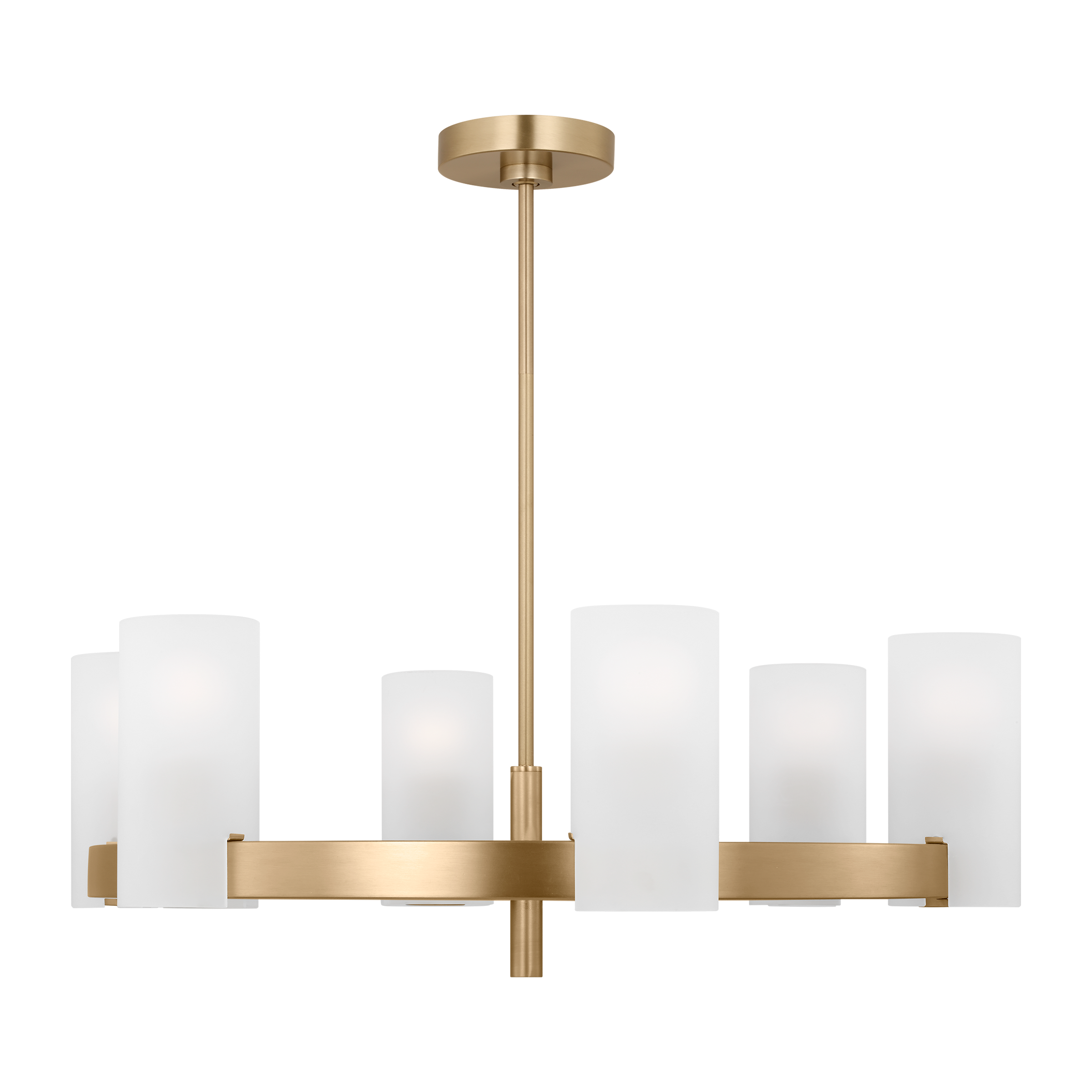 Scott Living DJC1166SB Rhode 6 -Light Satin Brass Modern/contemporary For Use in Dining Rooms, Foyers, Living Rooms Chandelier