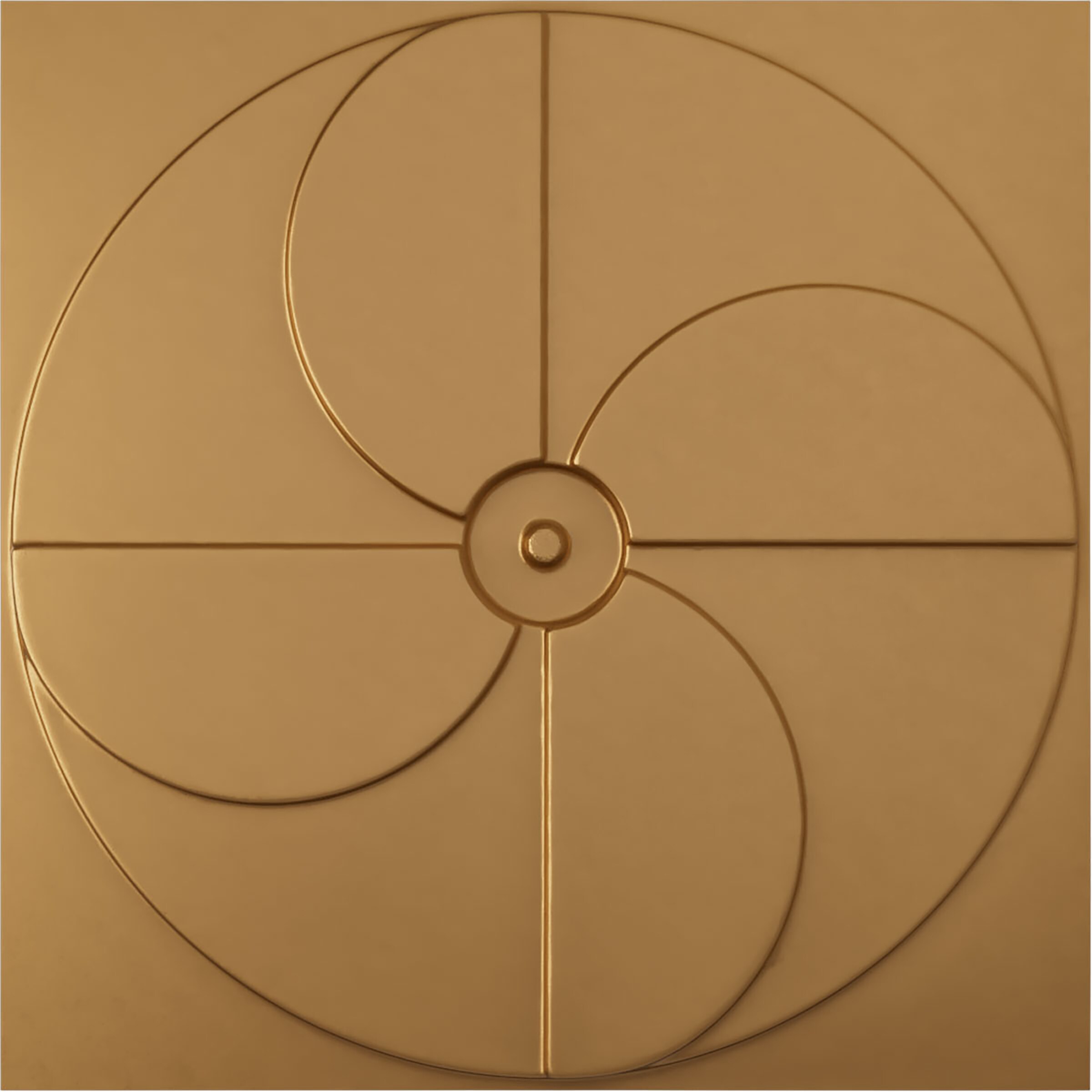 Ekena Millwork WP20X20WIBGL-CASE-12 19-5/8-in x 19-5/8-in Embossed Bright Coat Gold PVC Wall Panel 12 -Pack