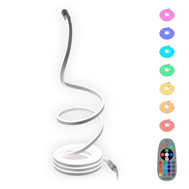 Enbrighten Outdoor 24-ft Integrated LED Multicolor Rope Light in