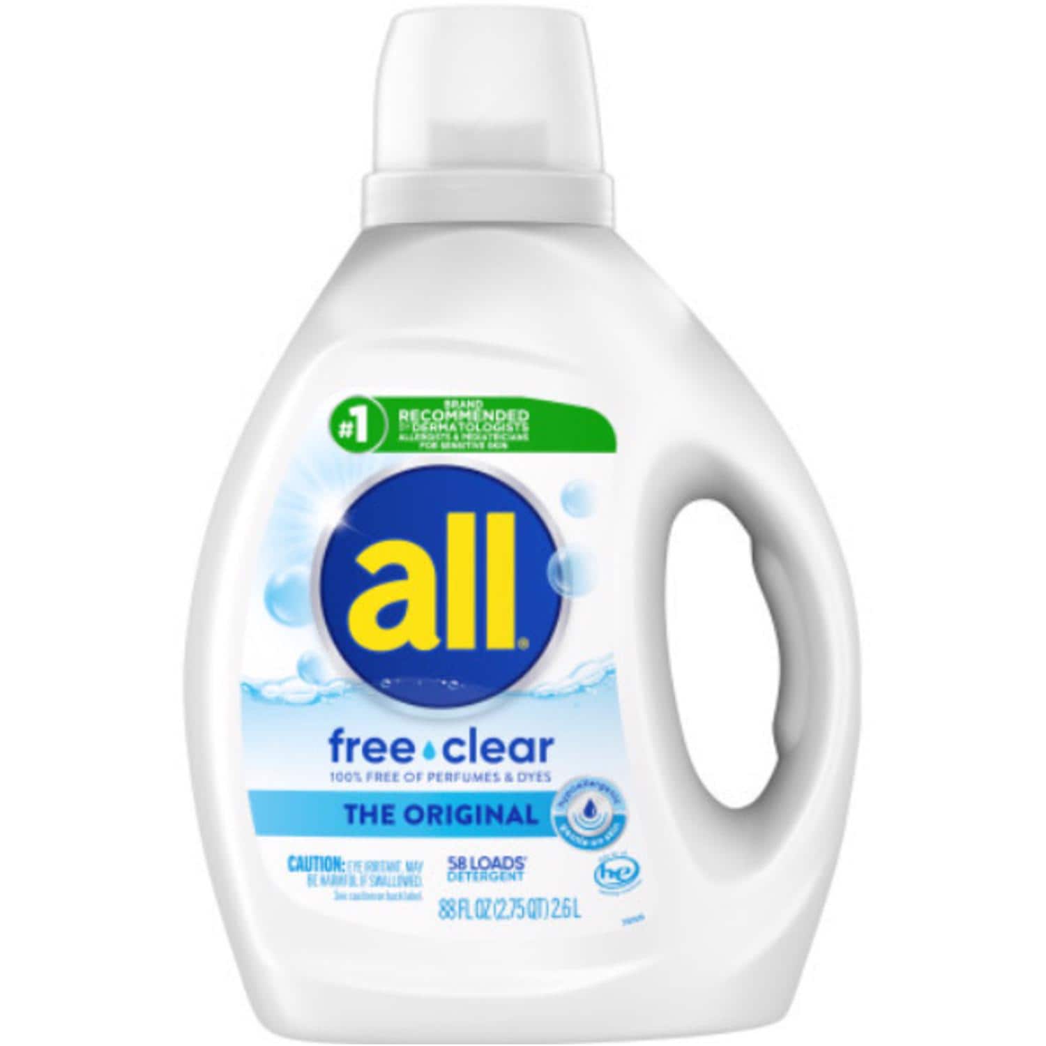 all -  No Scent Detergent Liquid 88 1 pk