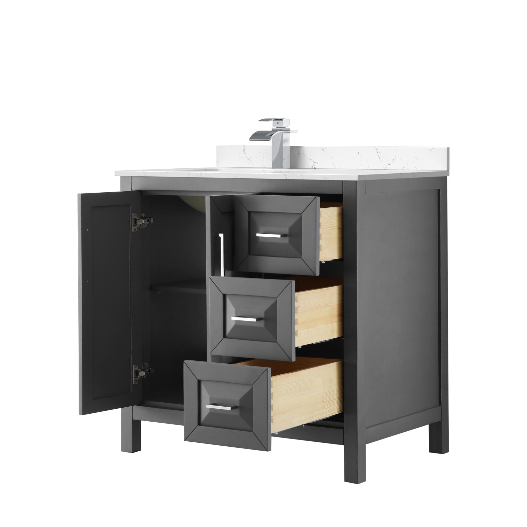 Wyndham Collection WCV252536SKGC2UNSMXX Bath-Vanity-Combo - View #2