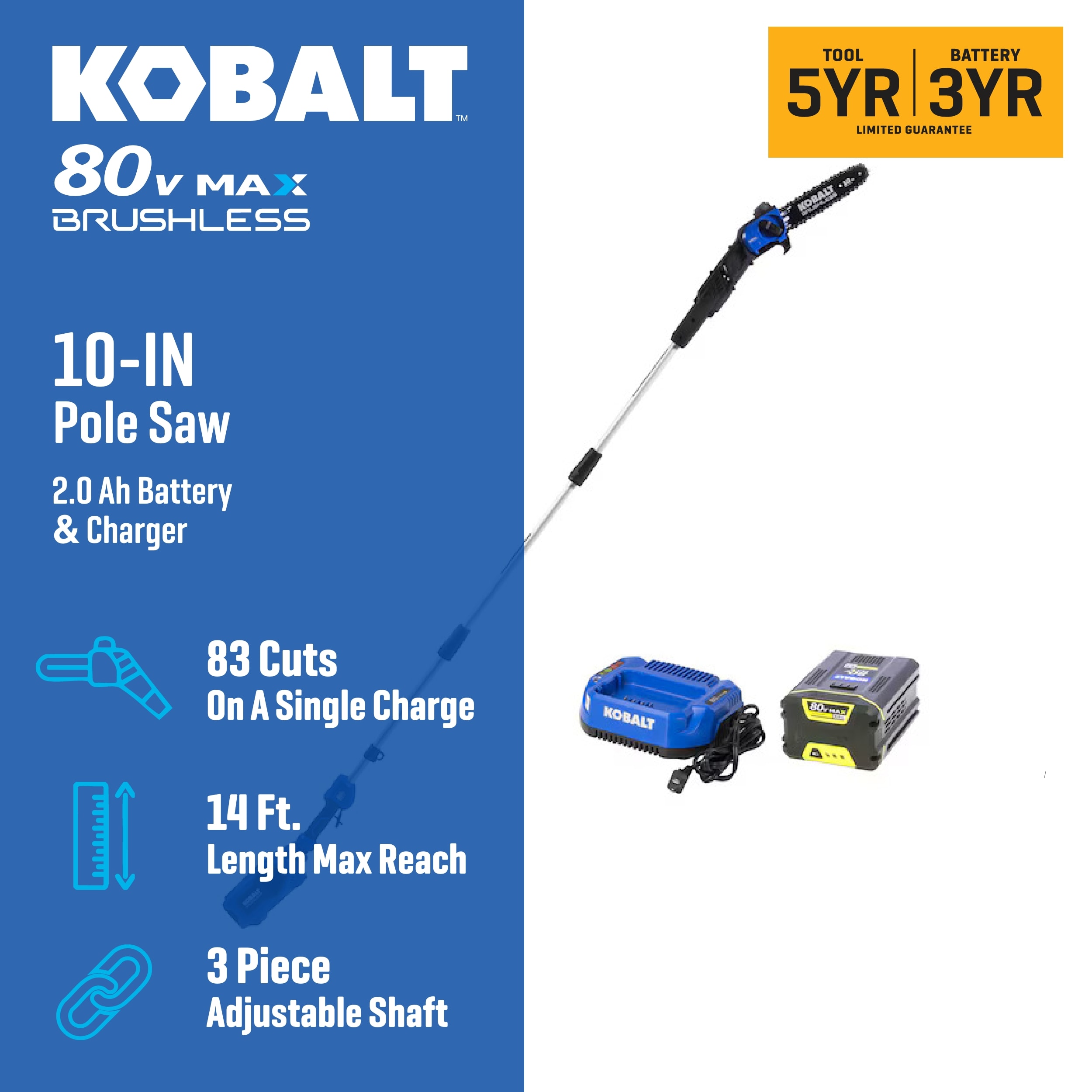 Kobalt KPS 2081-06 Cordless-Pole-Saw - View #3