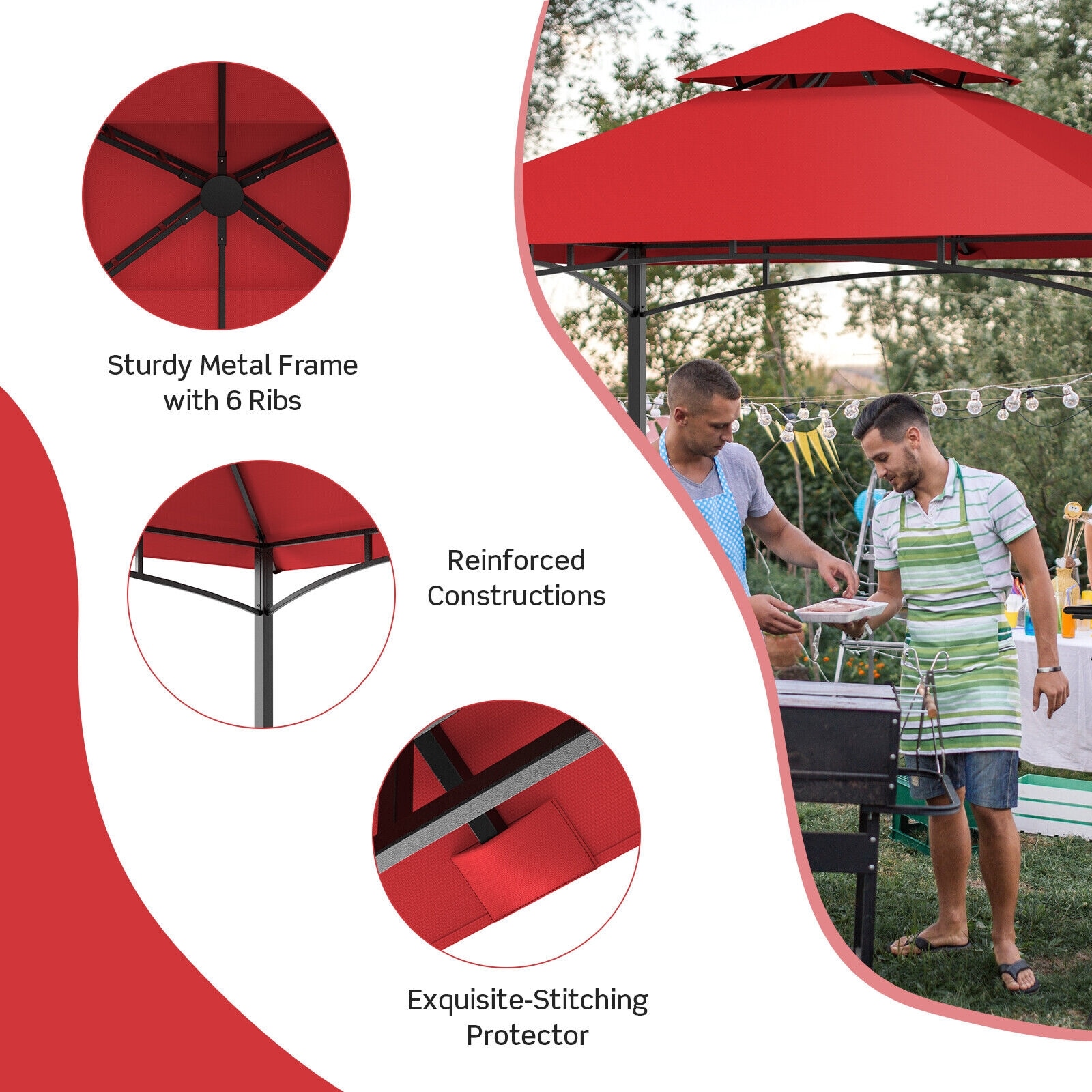 Forclover HYFAS36WN Wood-Resin-Gazebos - View #5