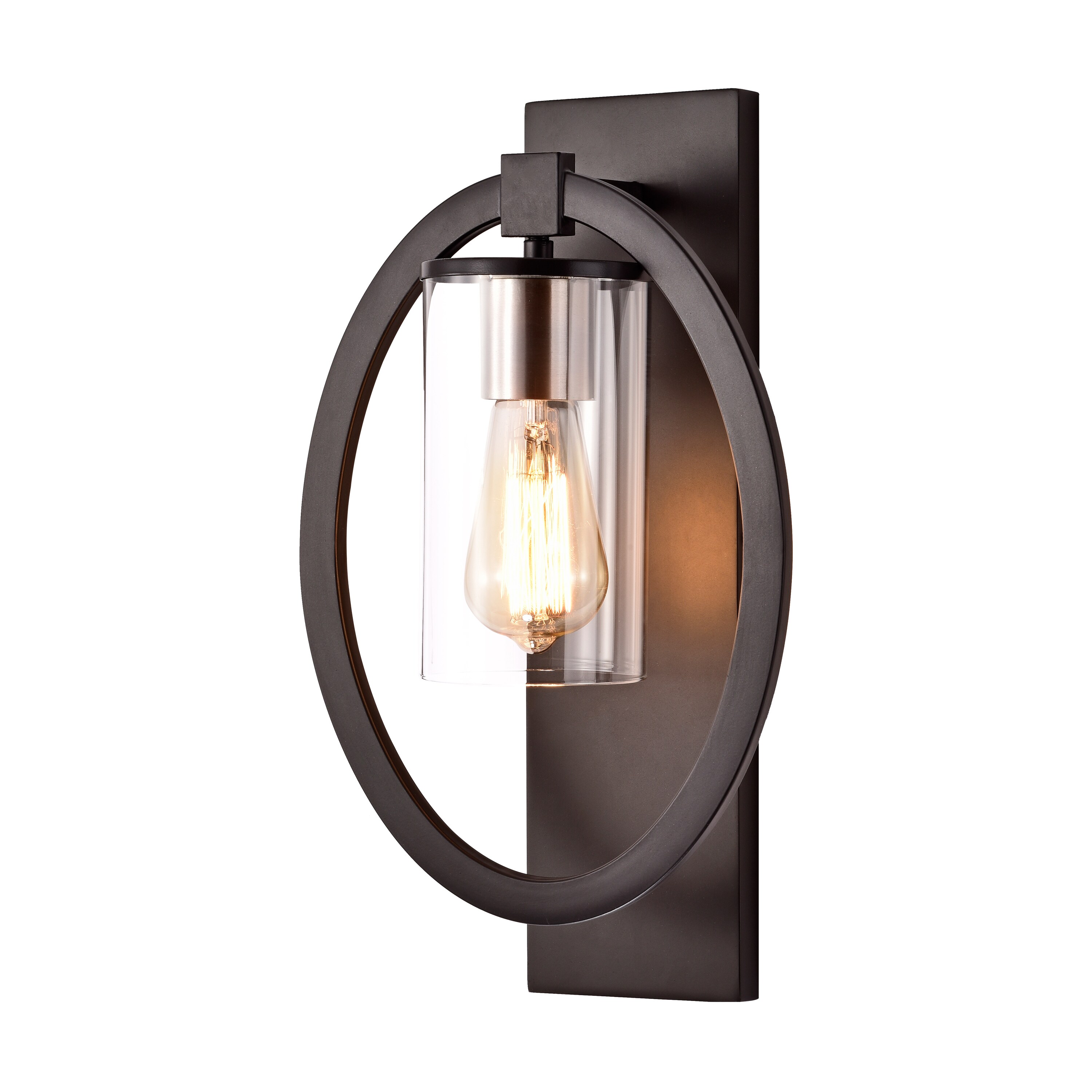 C Cattleya 95 In W 1 Light Oil Rubbed Bronze Moderncontemporary Wall Sconce In The Wall