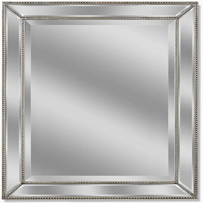Silver Framed Wall Mirror, Silver Beaded Mirror Picture Frame