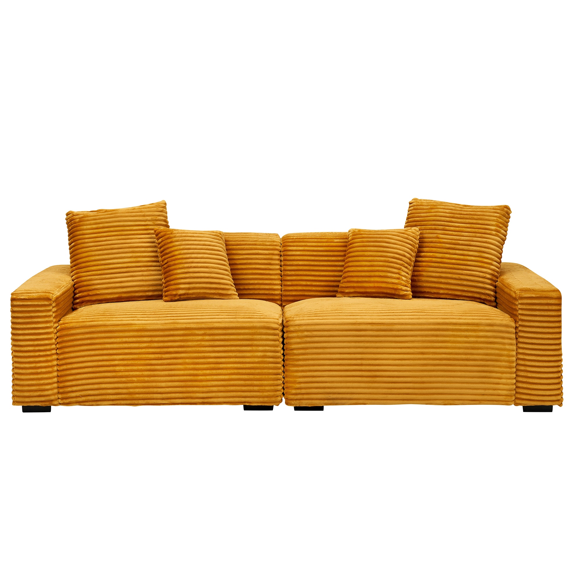 Bybafun YC5200081 106-Inches Modern Orange Sofa