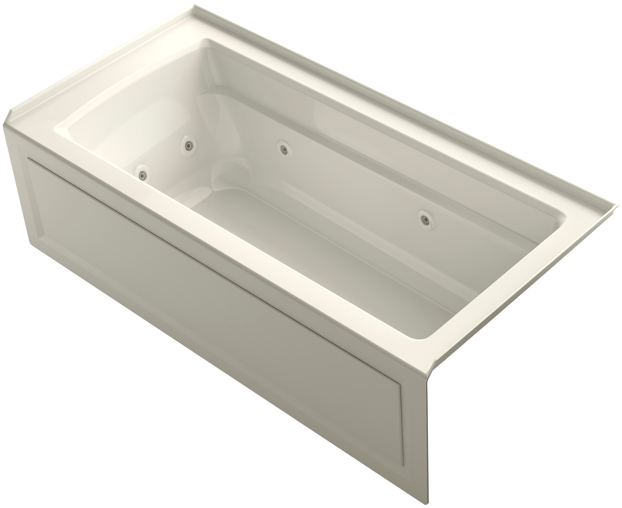 KOHLER 1949-RA-96 Archer 32-Inches x 66-Inches Biscuit Acrylic Alcove Whirlpool tub ( Right Drain )