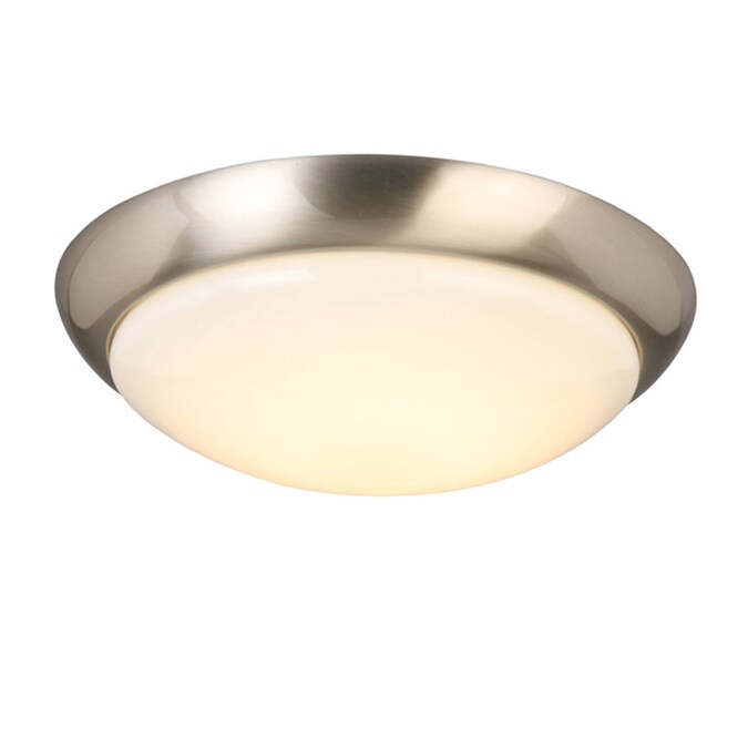Project Source 13 In Brushed Nickel Integrated Led Flush Mount Light Energy Star The Lighting Department At Com - How To Replace Led Flush Mount Ceiling Light