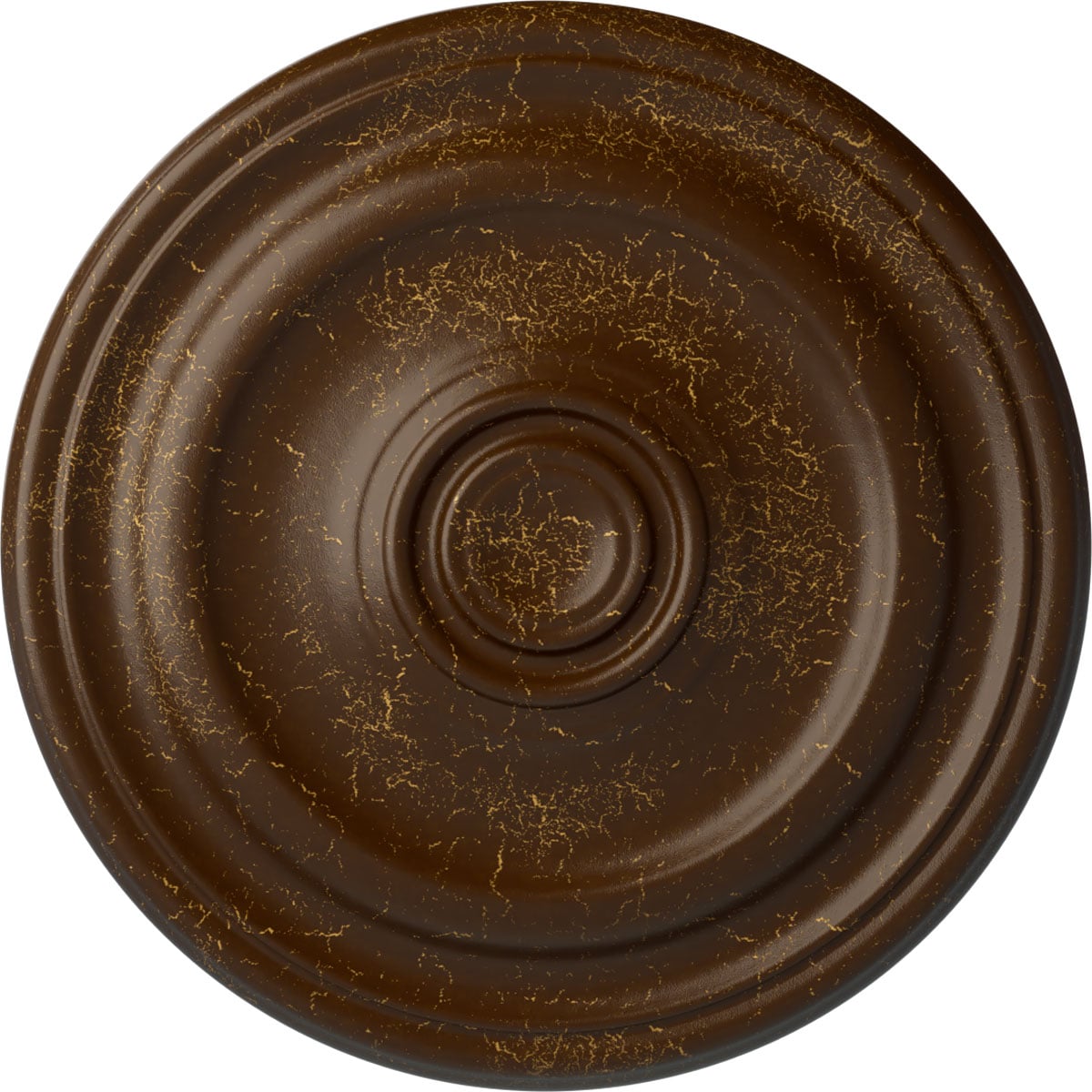Ekena Millwork CM16KPRBC Kepler Traditional 15.875-in W x 15.875-in L Root Beer Crackle Polyurethane Ceiling Medallion