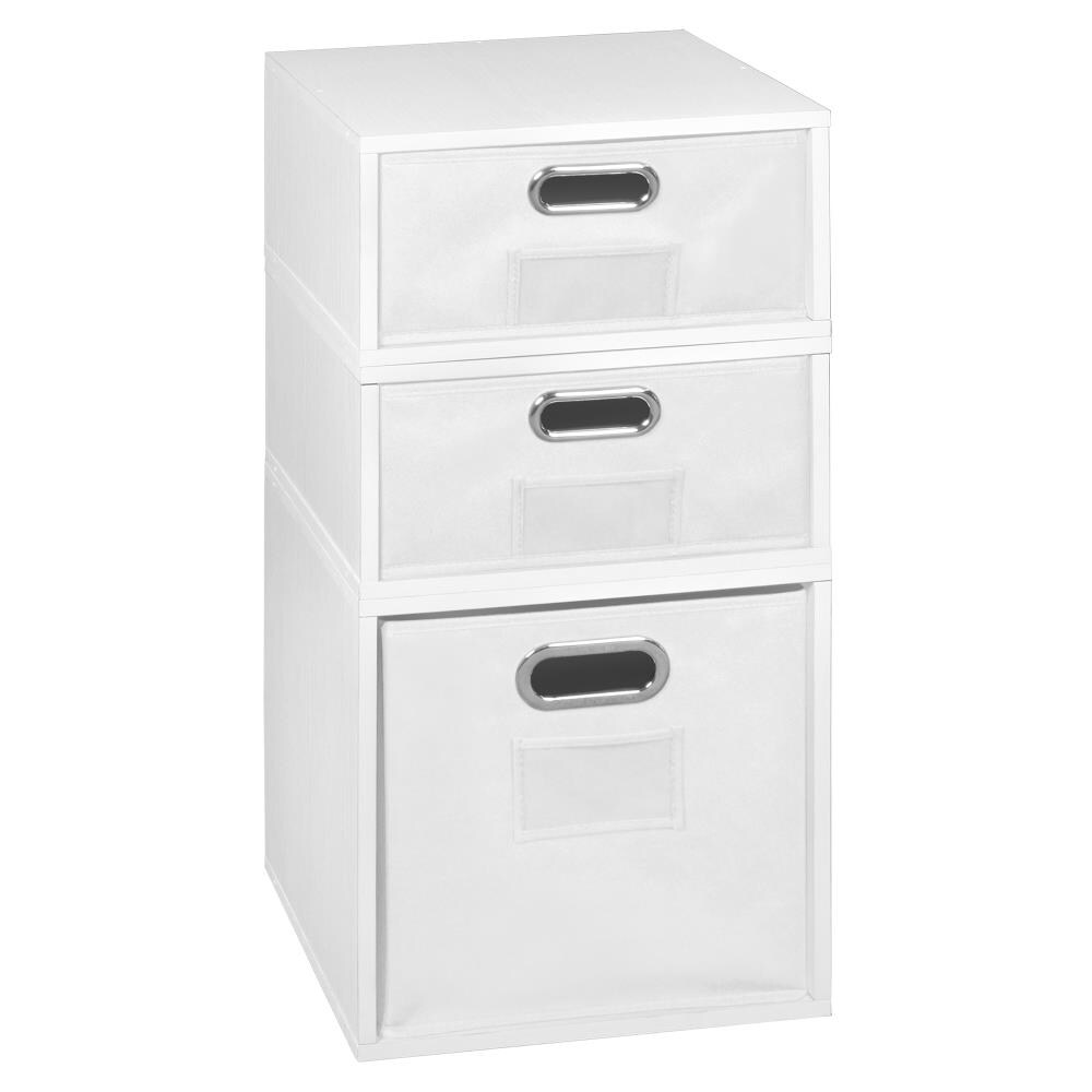 Niche 5-Pack Cubo 13-in W X 26-in H X 13-in D White Wood Grain/White ...