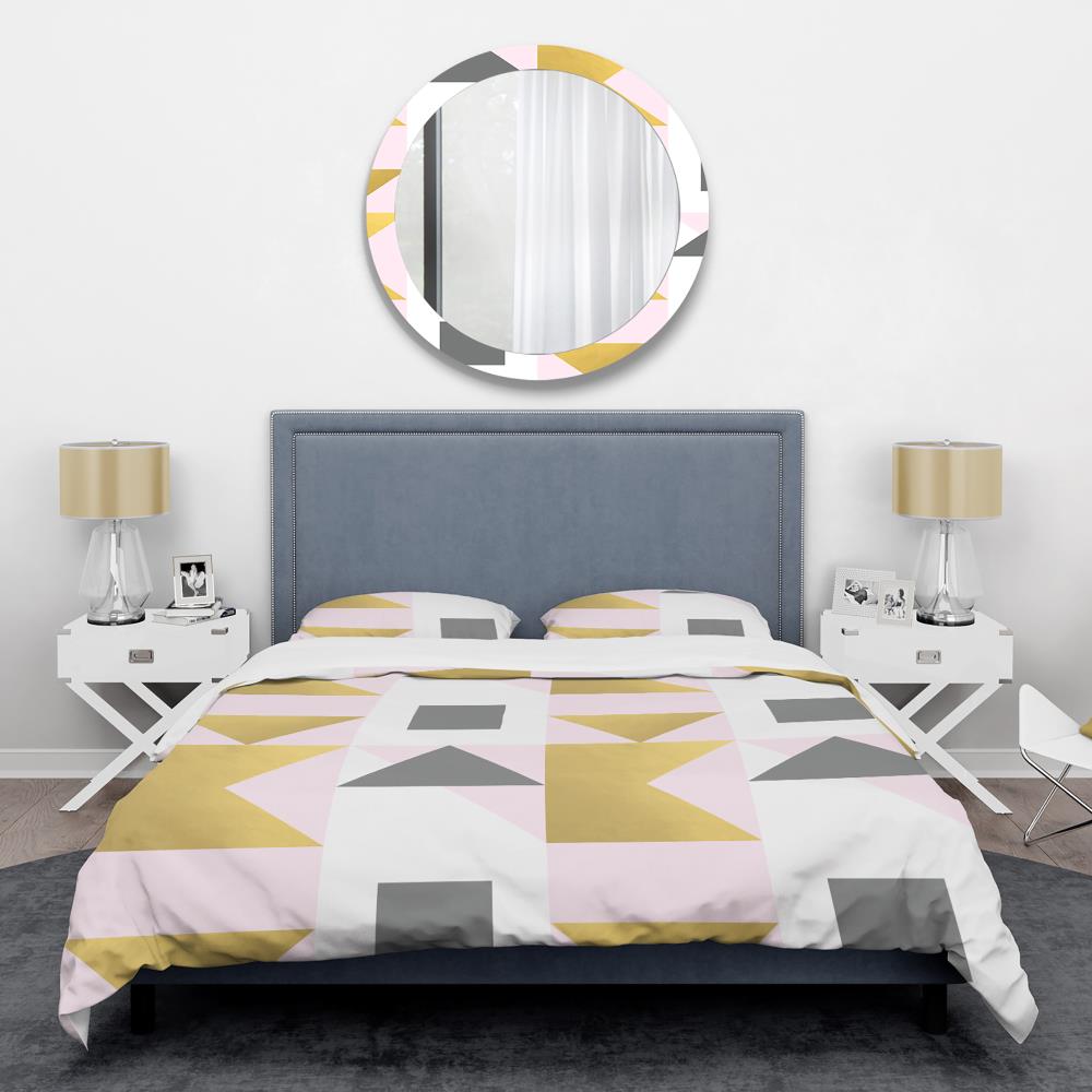 Designart BED24592-K 3 -Piece Yellow King Duvet cover Set