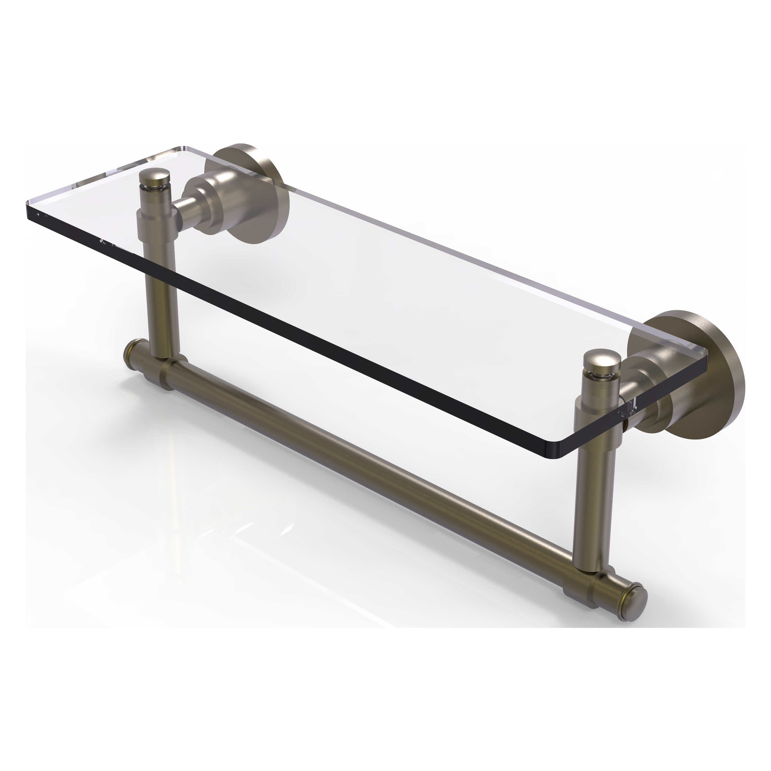 Allied Brass WS-1TB/16-ABR Washington Square Antique Brass Wall mount Bathroom Shelf ( 18-in x 4-in x 5-in )