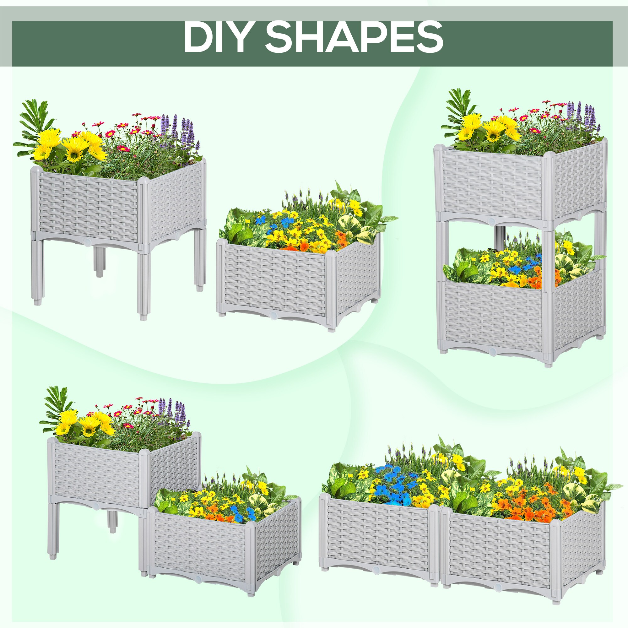 Outsunny 845-290V01GY Raised-Garden-Beds - View #5