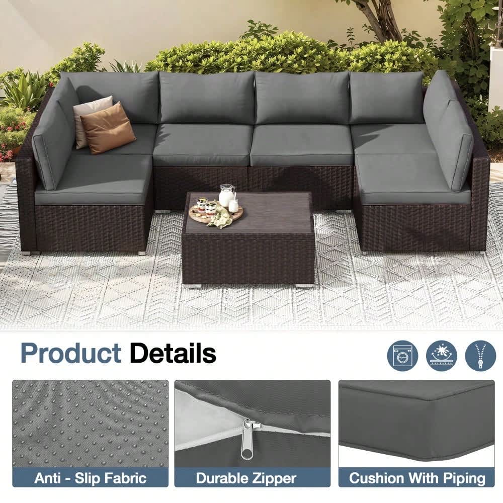 U-HOMY GG-4001GR-OT Patio-Furniture-Cushions - View #6