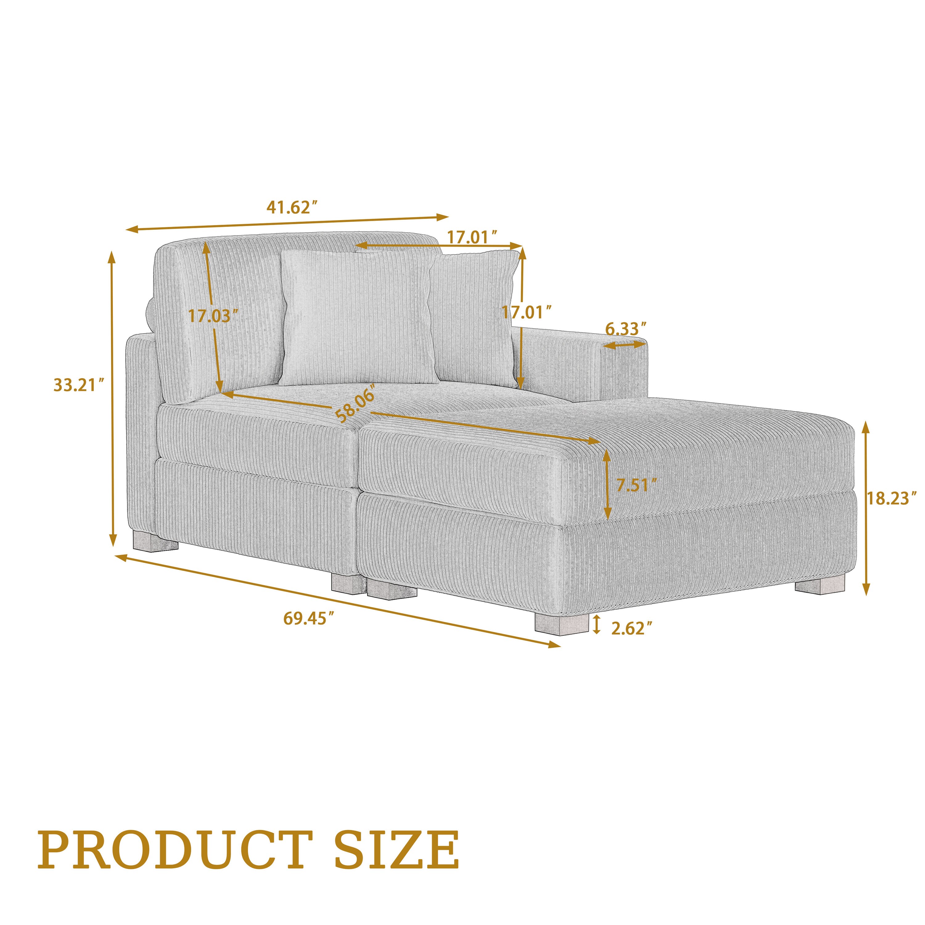 Dreamsidea CS7-ORG-L-OT Sofas-Loveseats - View #5