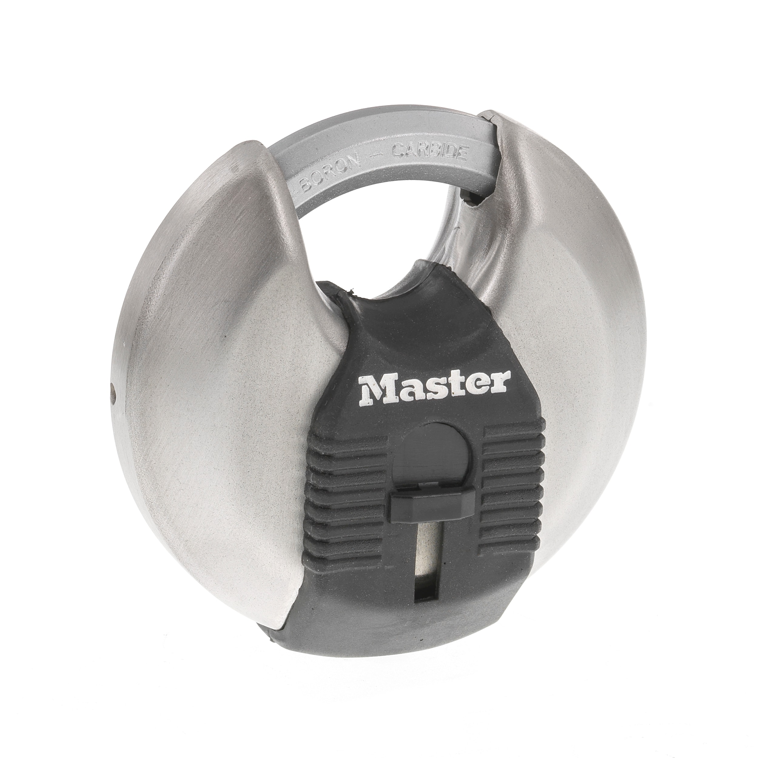 Master Lock Excell® 70mm zinc discus padlock with shrouded shackle M40EURDNUM 