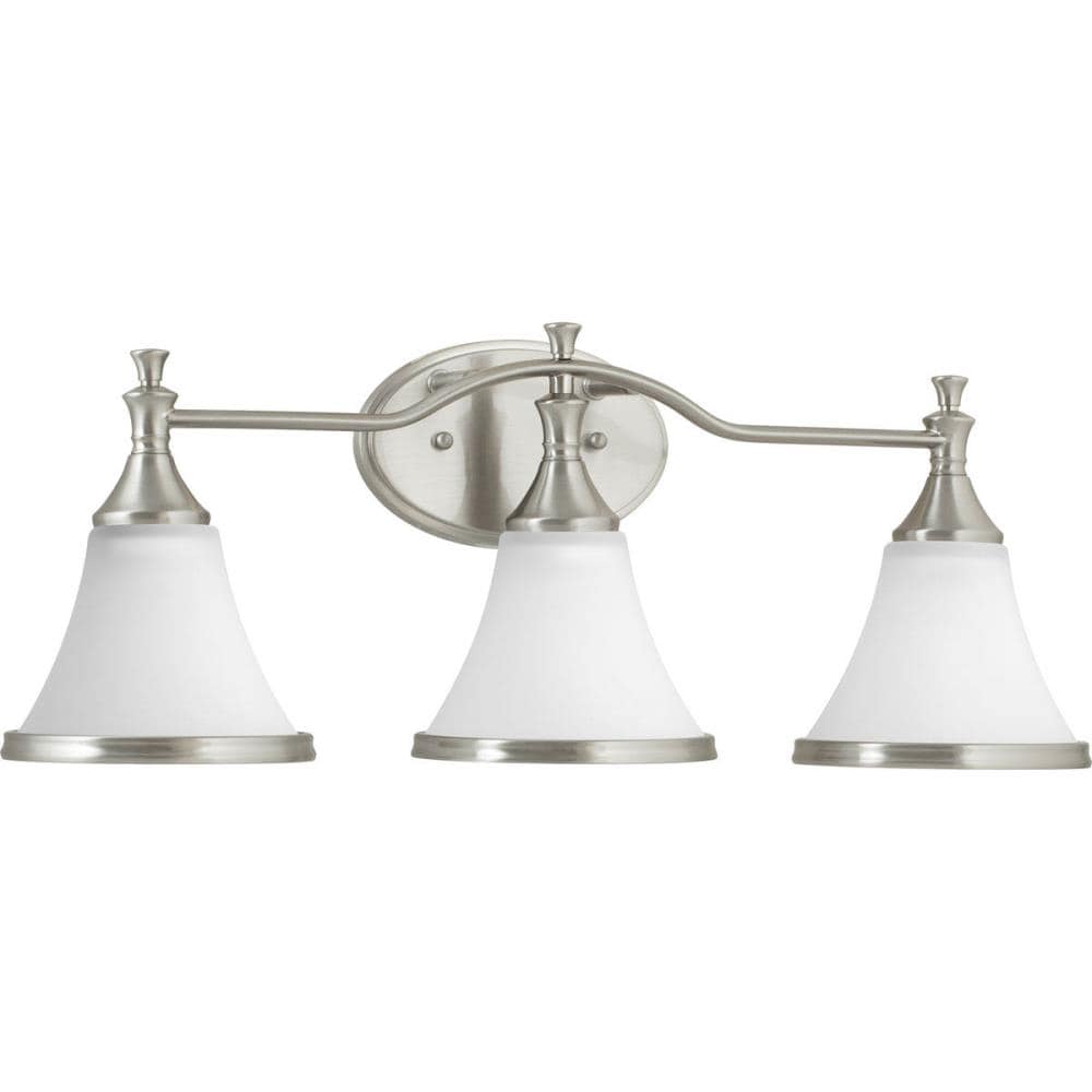 Progress Lighting Valdosta 3-Light Nickel Transitional Vanity Light in ...