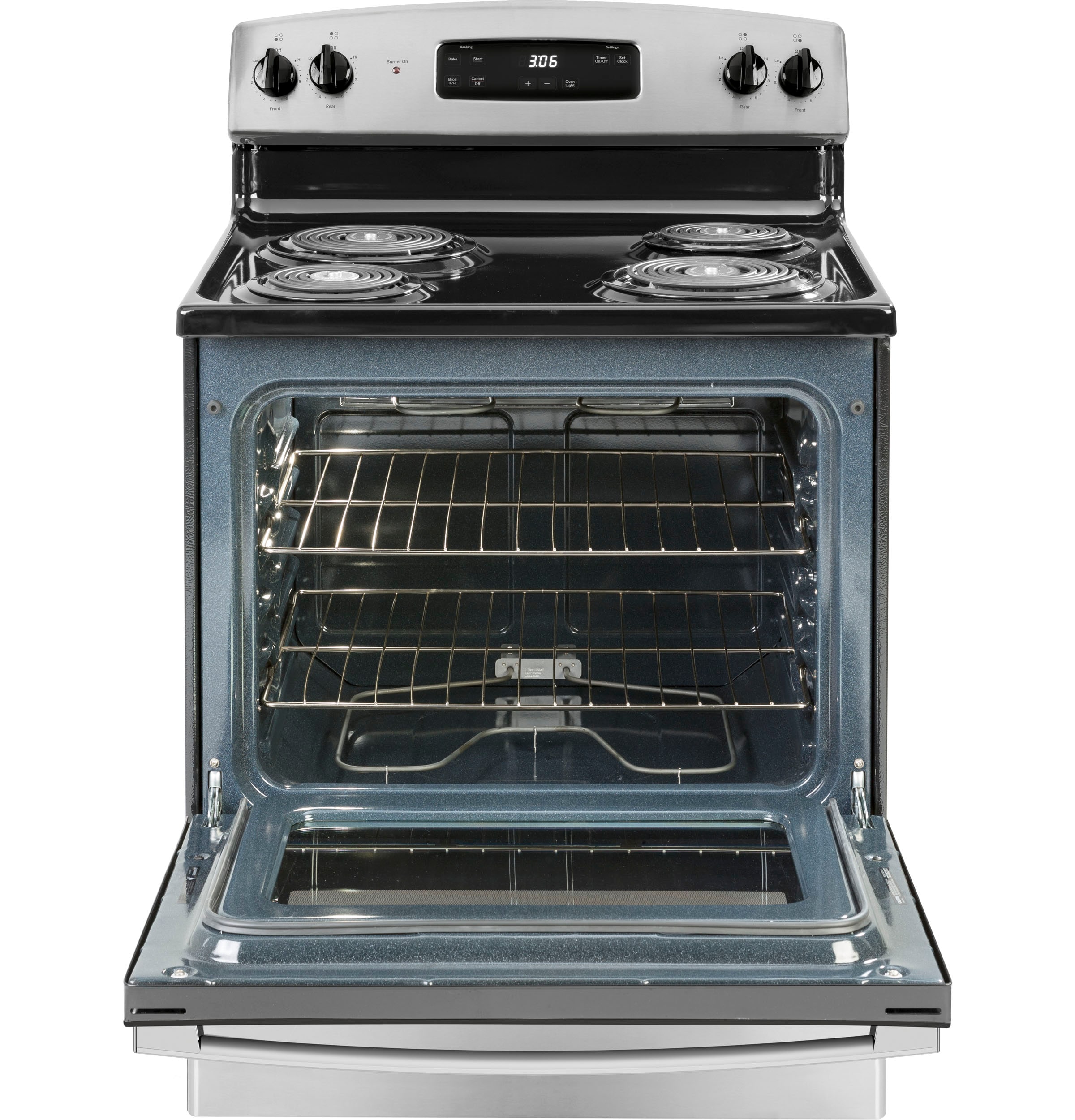 GE 30-in 4 Elements 5-cu ft Freestanding Electric Range (Stainless